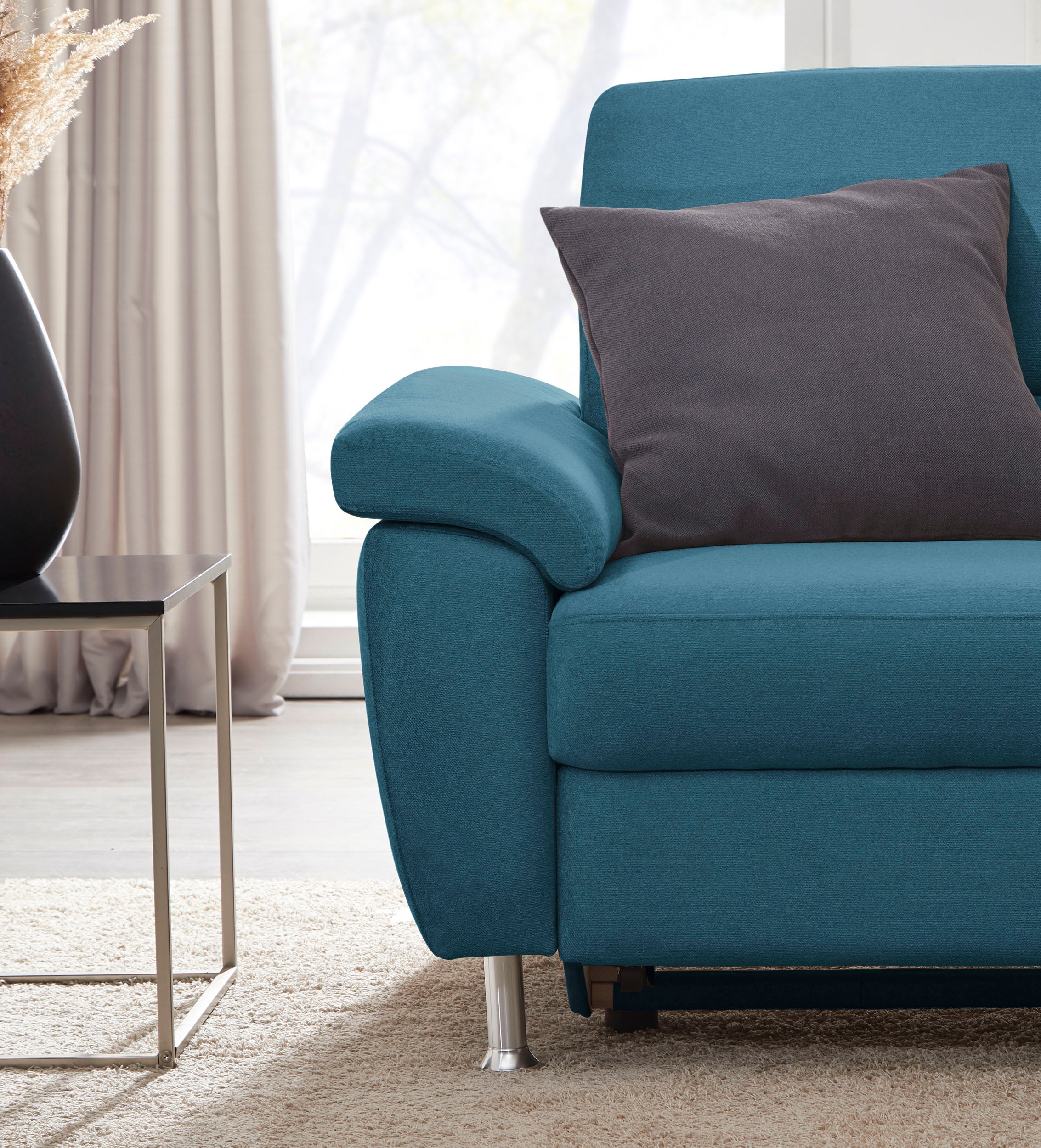 CALIZZA INTERIORS Ecksofa »Onyx L-Form«, Ottomane links oder rechts, wahlweise mit Bettfunktion, Breite 257 cm