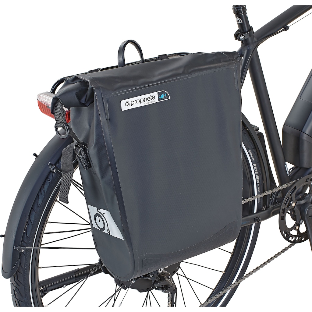 Prophete E-Bike »Prophete Entdecker e2000 Herren«, 10 Gang, Shimano, Deore RD-T6000, Heckmotor 250 W, (mit Gepäckträgertasche-mit Lenkertasche)