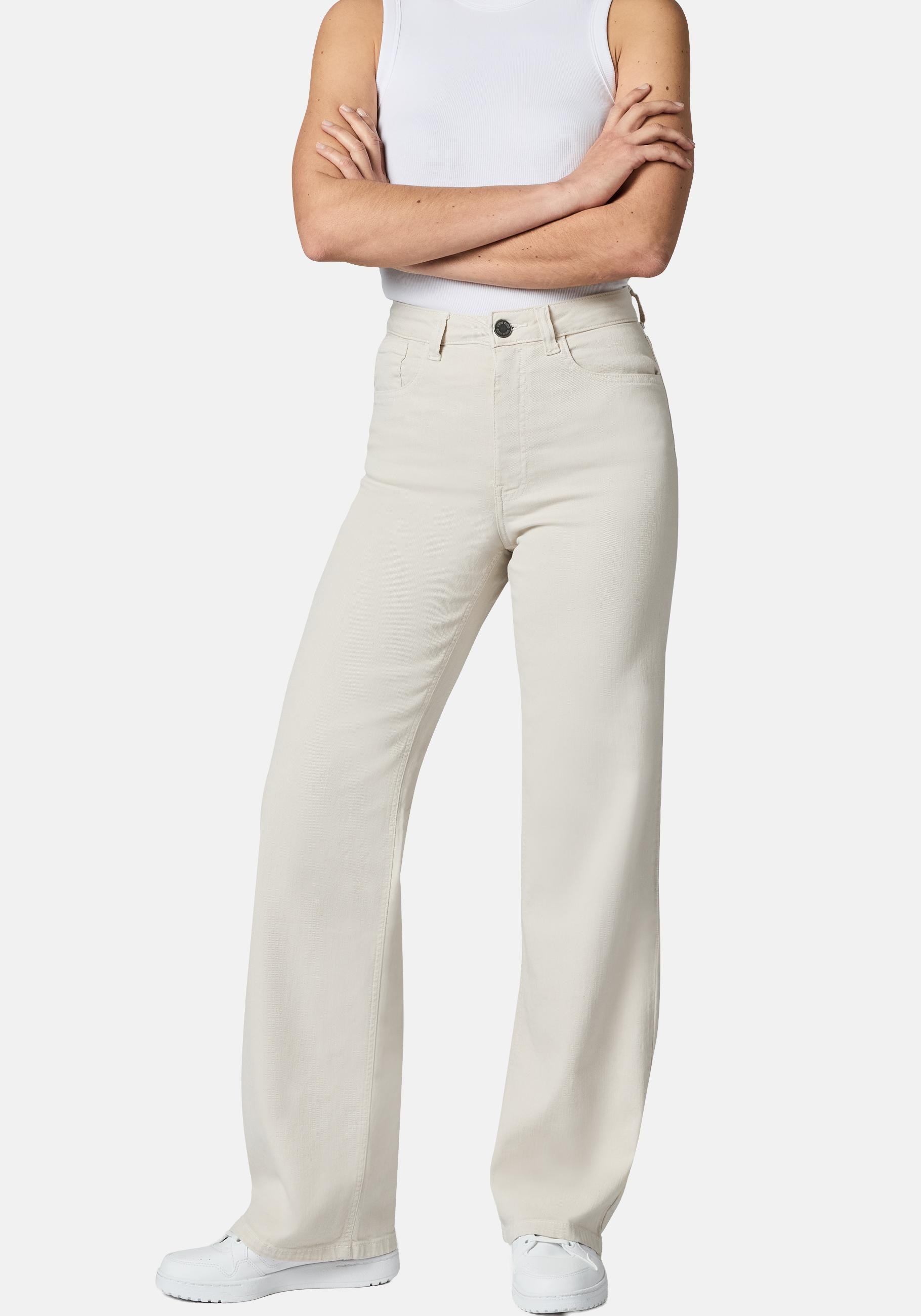 PEAK TIME Chinohose "Cyrele" Lange Wide-Leg-Hose mit Bio-Baumwolle