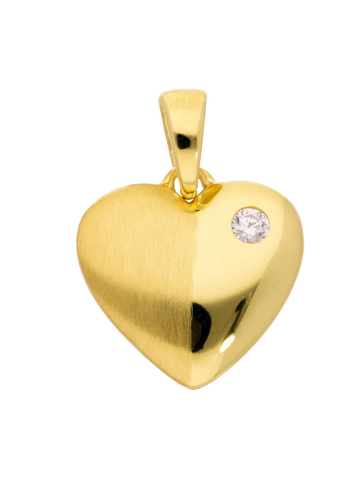Adelia´s Kettenanhänger »333 Gold Anhänger Herz mit Zirkonia« mit Zirkonia  Goldschmuck für Damen