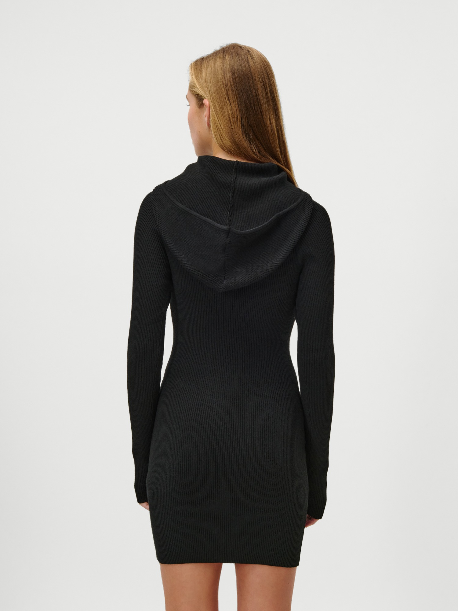 Thumbnail - LeGer Strickkleid "Mathilde, LeGer by Lena Gercke" Ohne Taschen mit Kapuze, körpernahe Passform