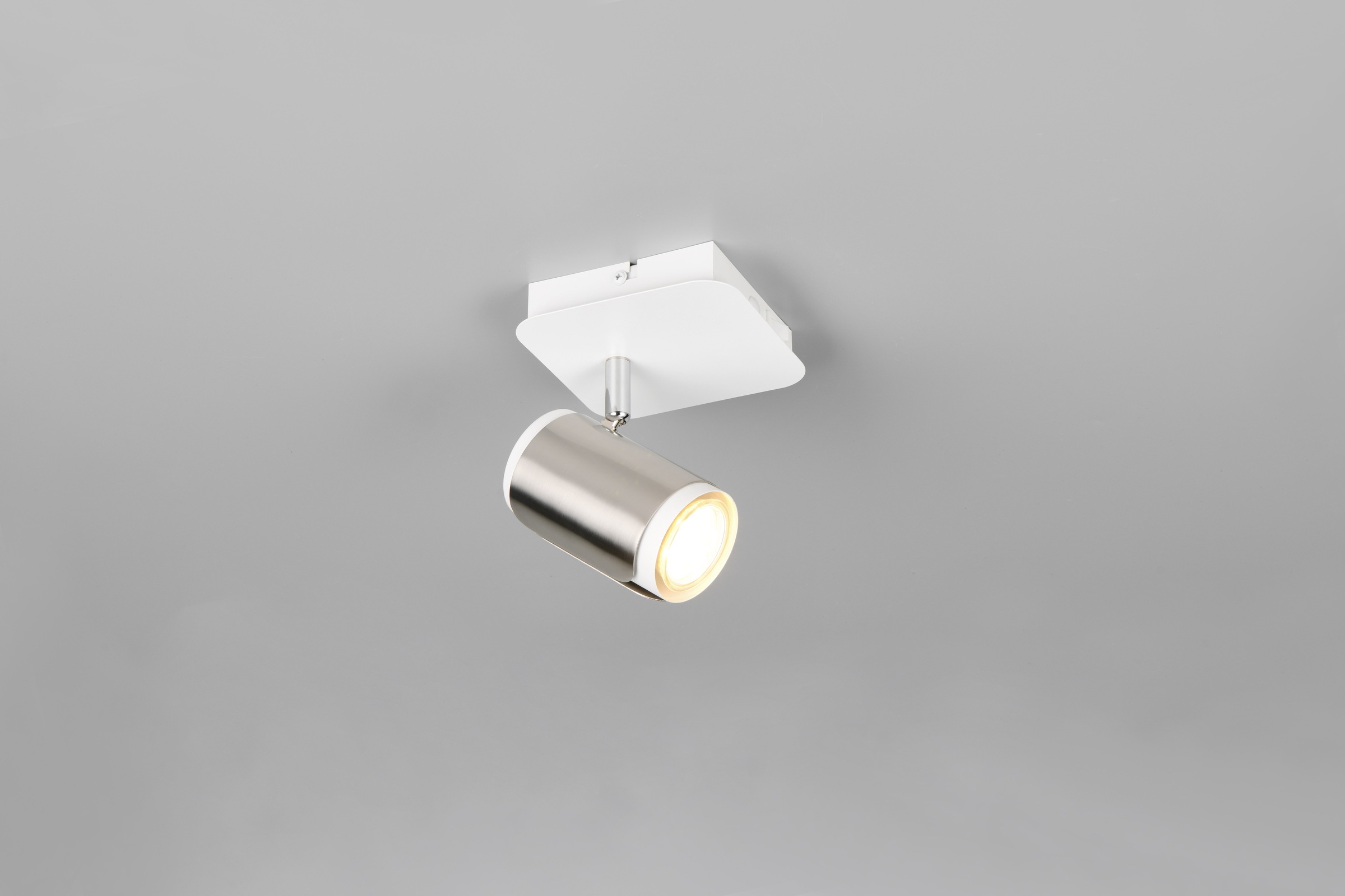 TRIO Leuchten Deckenstrahler »GILLAN, Spot 1-flammig, exkl 1x GU10 max 10W, 12x12x16,5 cm (B/H/T)«, 1 flammig, Leuchtmittel GU10 | Leuchtmittel wechselbar, als Wandstrahler oder Deckenstrahler montierbar, mit Kippschalter