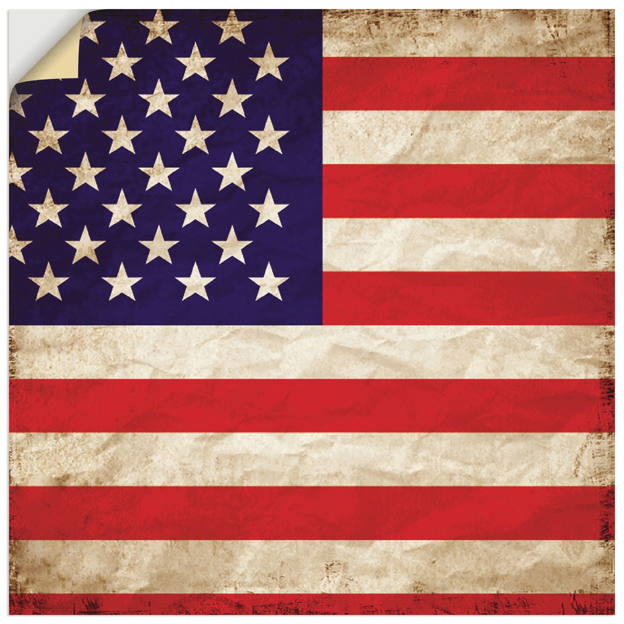 Artland Wandfolie "USA Amerikanische Flagge", Zeichen, (1 St.), selbstklebend