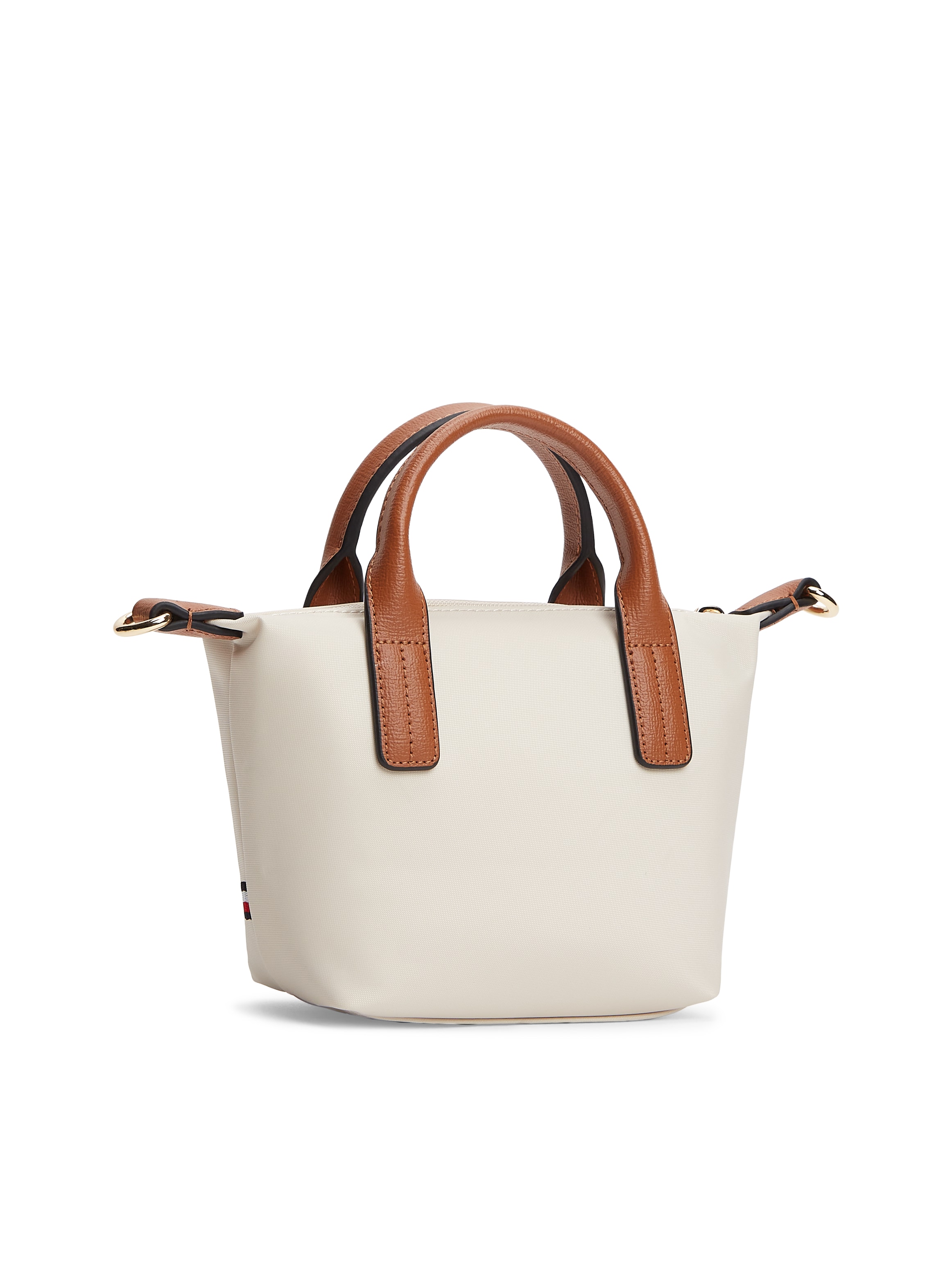 Tommy Hilfiger Tragetasche »POPETTE MICRO TOTE« Damen Schultertasche, Handtasche mit kontrastfarbigen Tragegriffen