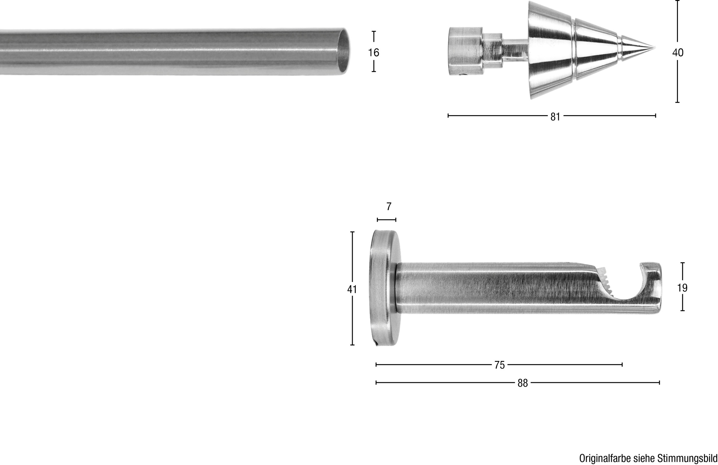 GARESA Gardinenstange »Inge« 1 läufig-läufig