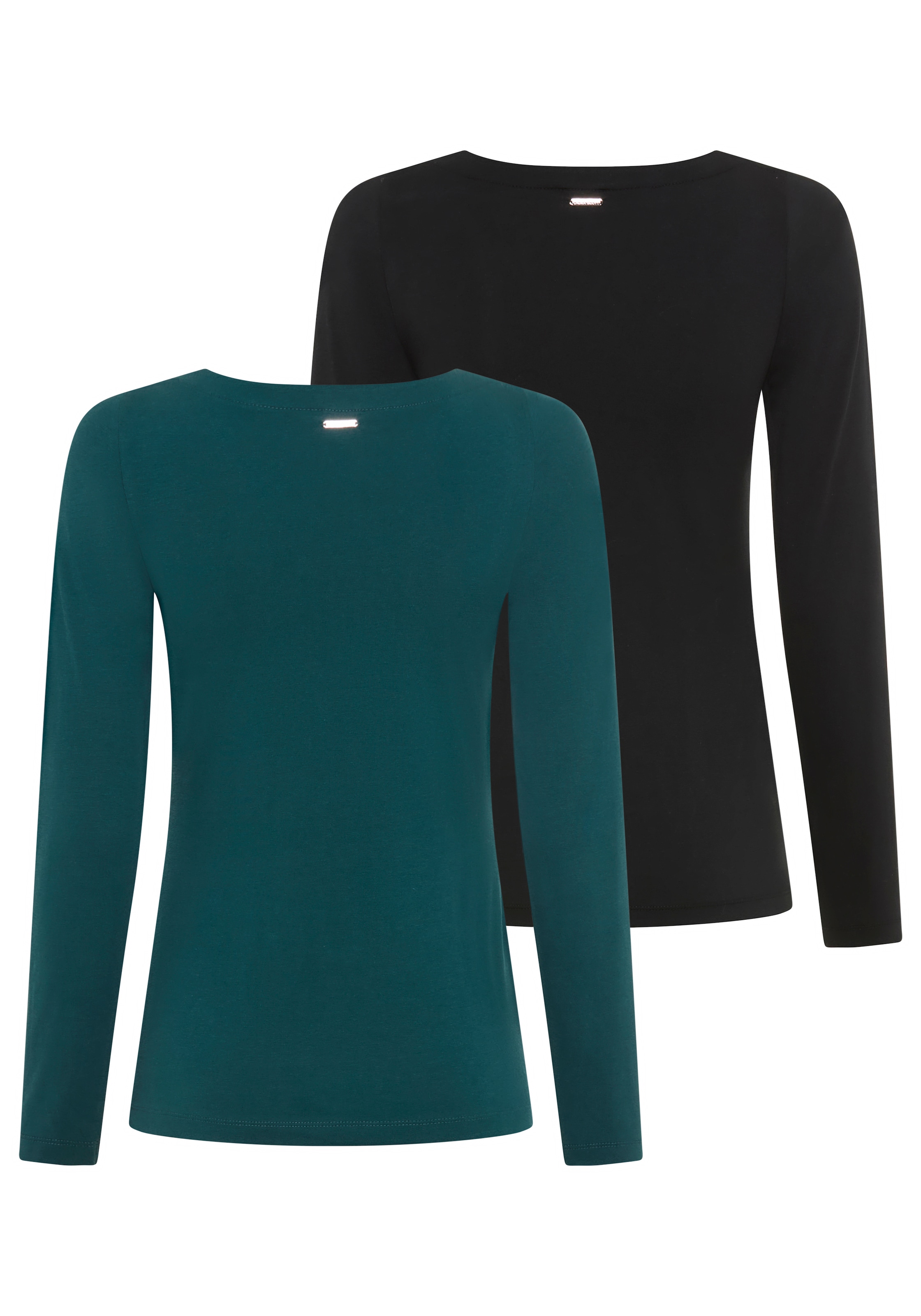 Laura Scott Longsleeve, (Packung, 2 tlg.), mit U-Boot-Ausschnitt - NEUE KOLLEKTION