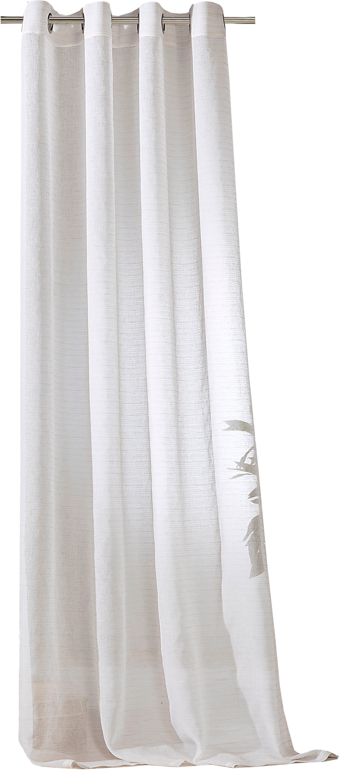 Weckbrodt Vorhang »Natural Chic«, (1 St.), Leinen-Optik, Webstreifen, halbtransparent, Gardine, Store