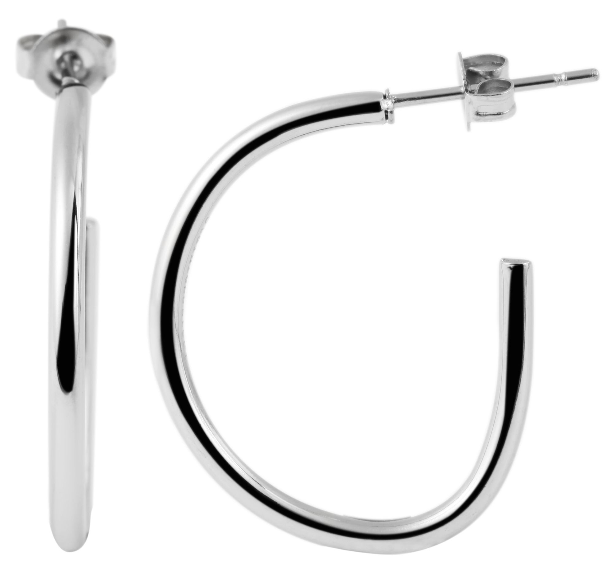 Adelia´s Paar Creolen »Damen Ohrringe – Creole aus Edelstahl« Ideal zum Verschenken – schlicht und stilvoll