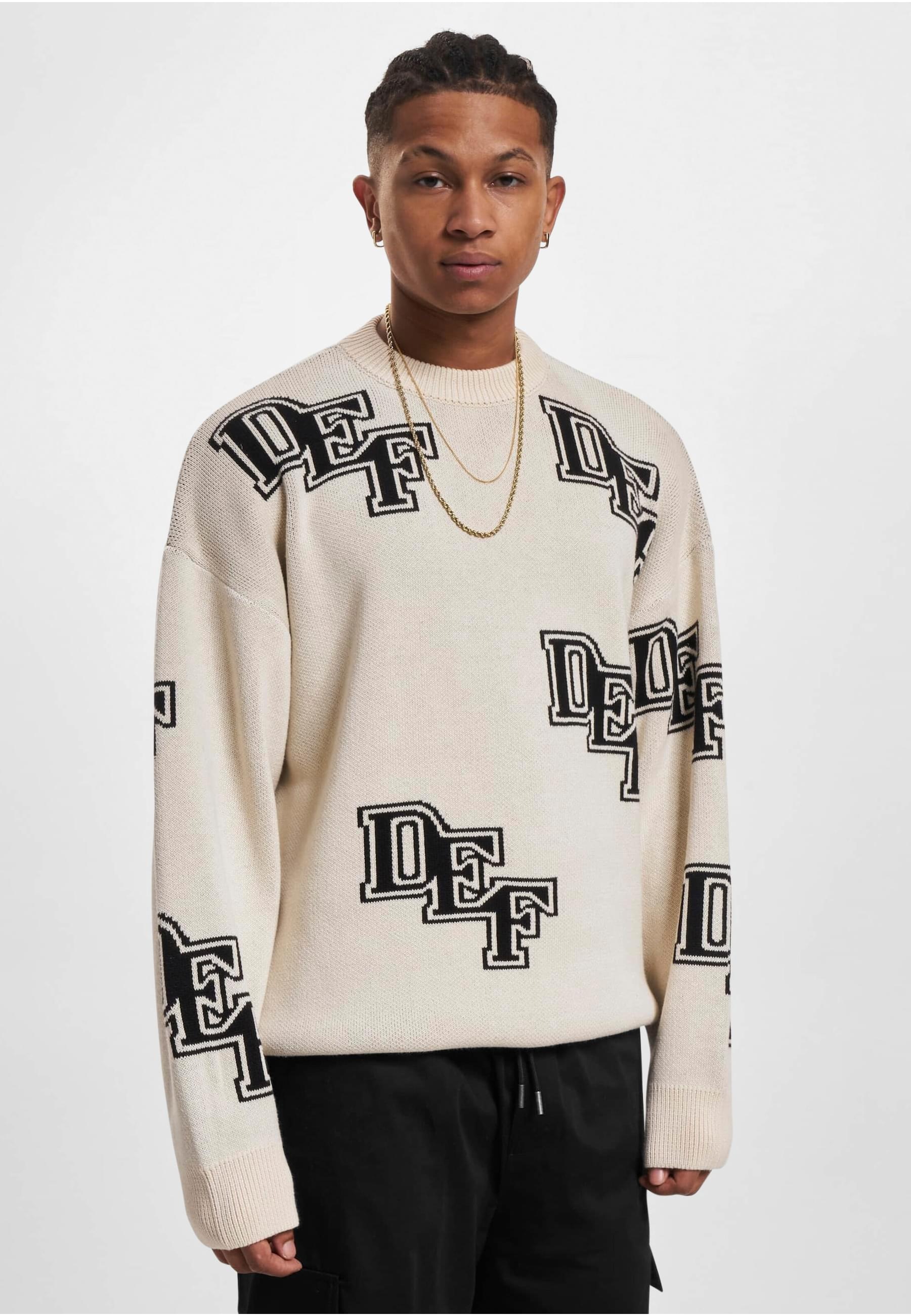 DEF Rundhalspullover »DEF Herren DEF Knit Crewneck«, (1 tlg.)