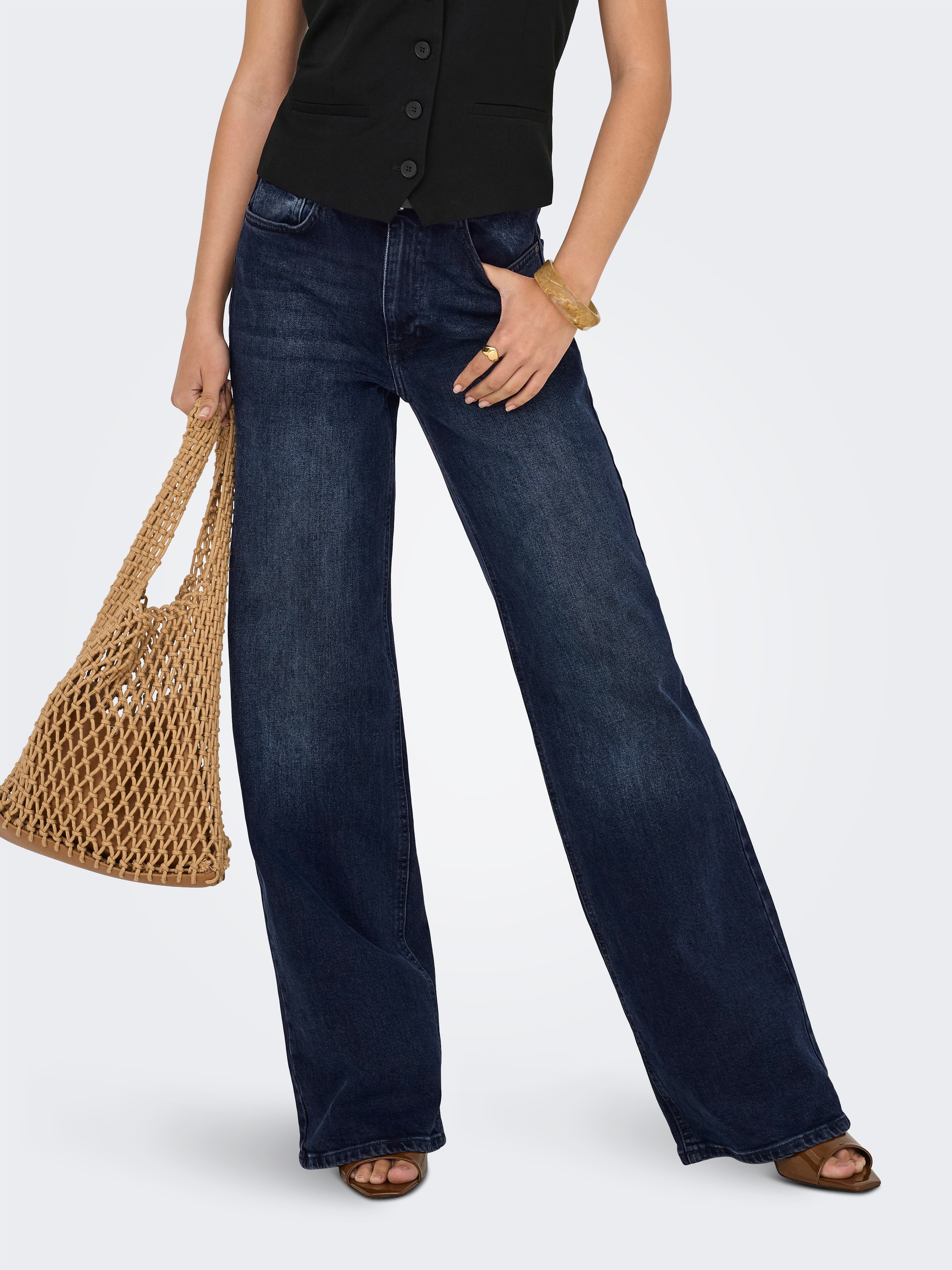 ONLY High-waist-Jeans "ONLJUICY HW WIDE DNM REA929 NOOS" günstig online kaufen