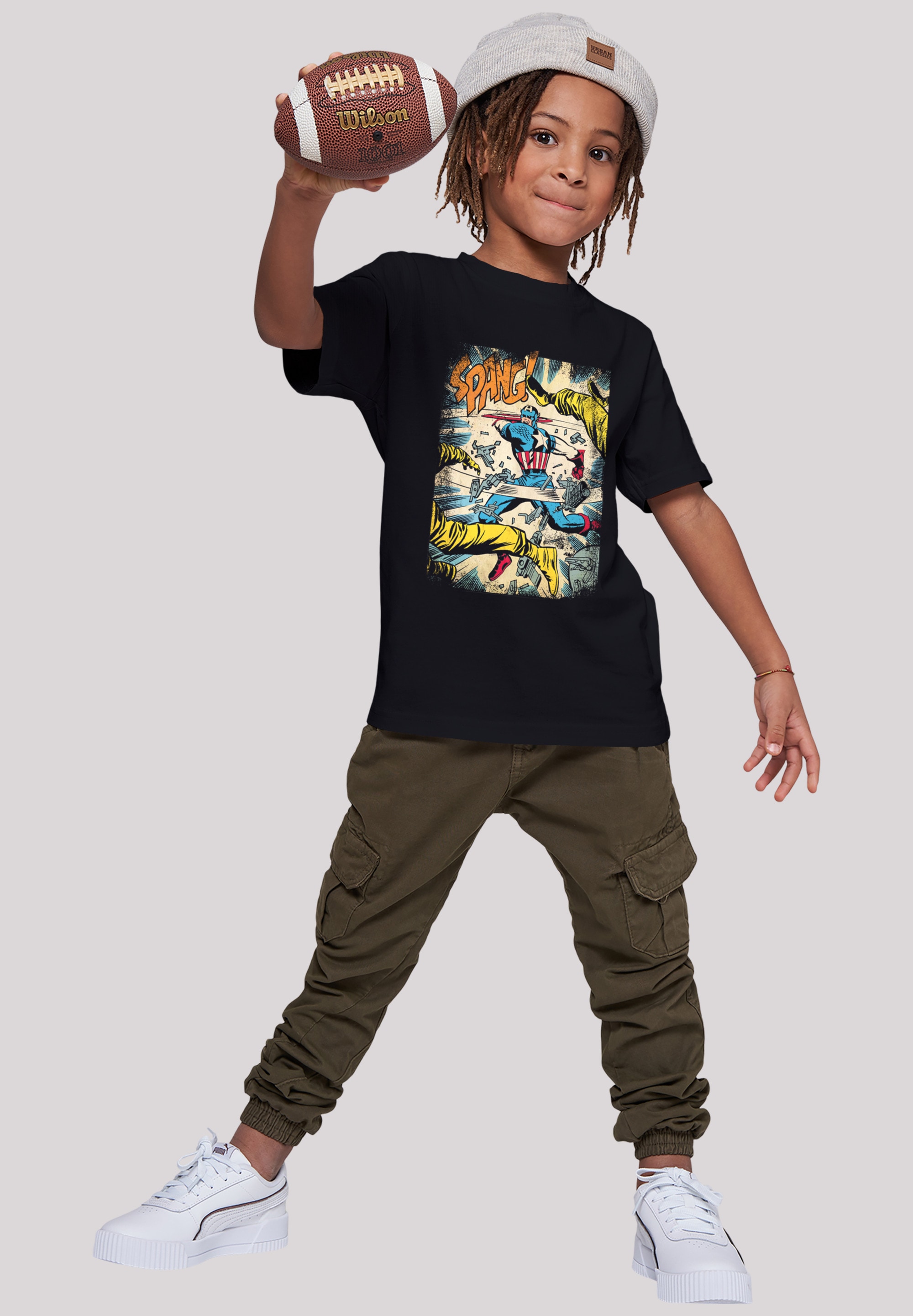 Marvel Kids tlg.) bestellen F4NT4STIC | Basic BAUR Kurzarmshirt with Spang »Kinder Captain Tee«, America (1