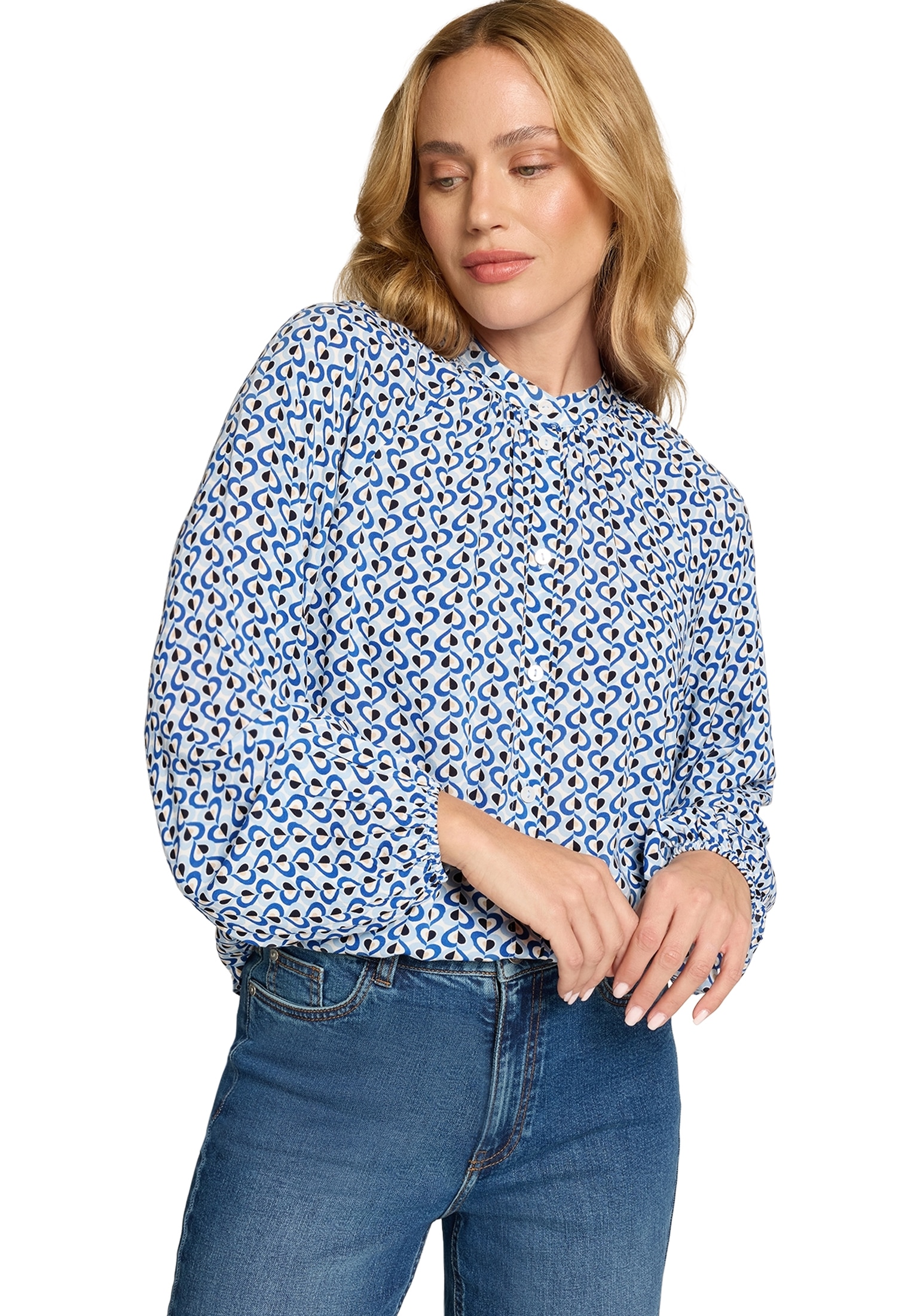 Zero Klassische Bluse "Damen mit grafischem Print" günstig online kaufen