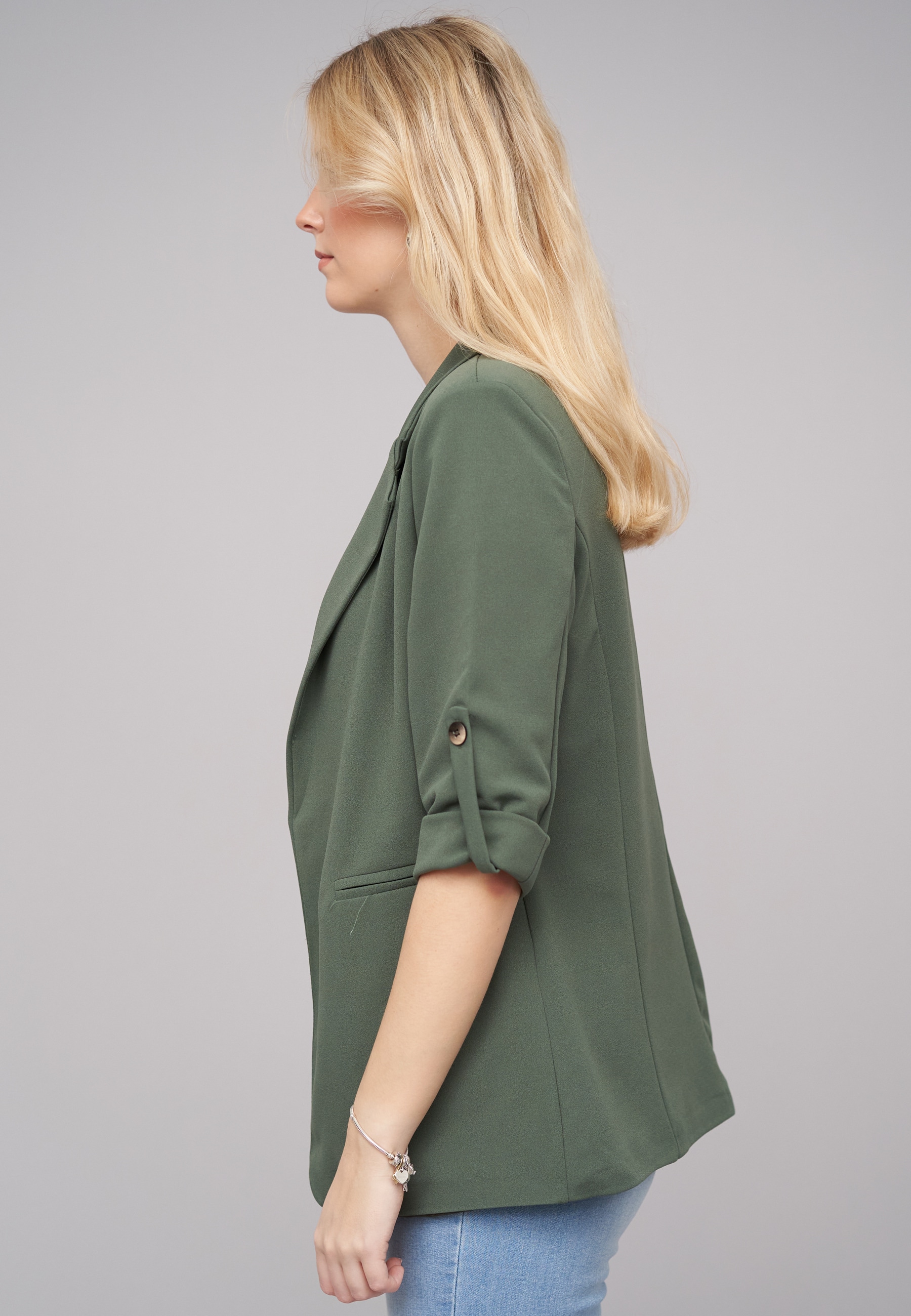 CLOUD 5IVE Blusenblazer »CLOUD 5IVE Turn-Up 3/4 Sleeve Blazer«