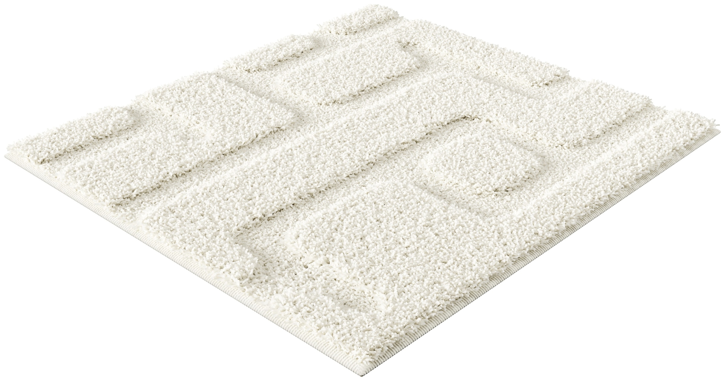 Grund Badematte »Riana, Badvorleger, Badezimmer Teppich, sehr weich« Höhe 20 mm rutschhemmend beschichtet schnell trocknend Modernes Design mit Linien in Hoch-Tief-Struktur, Made in Europe