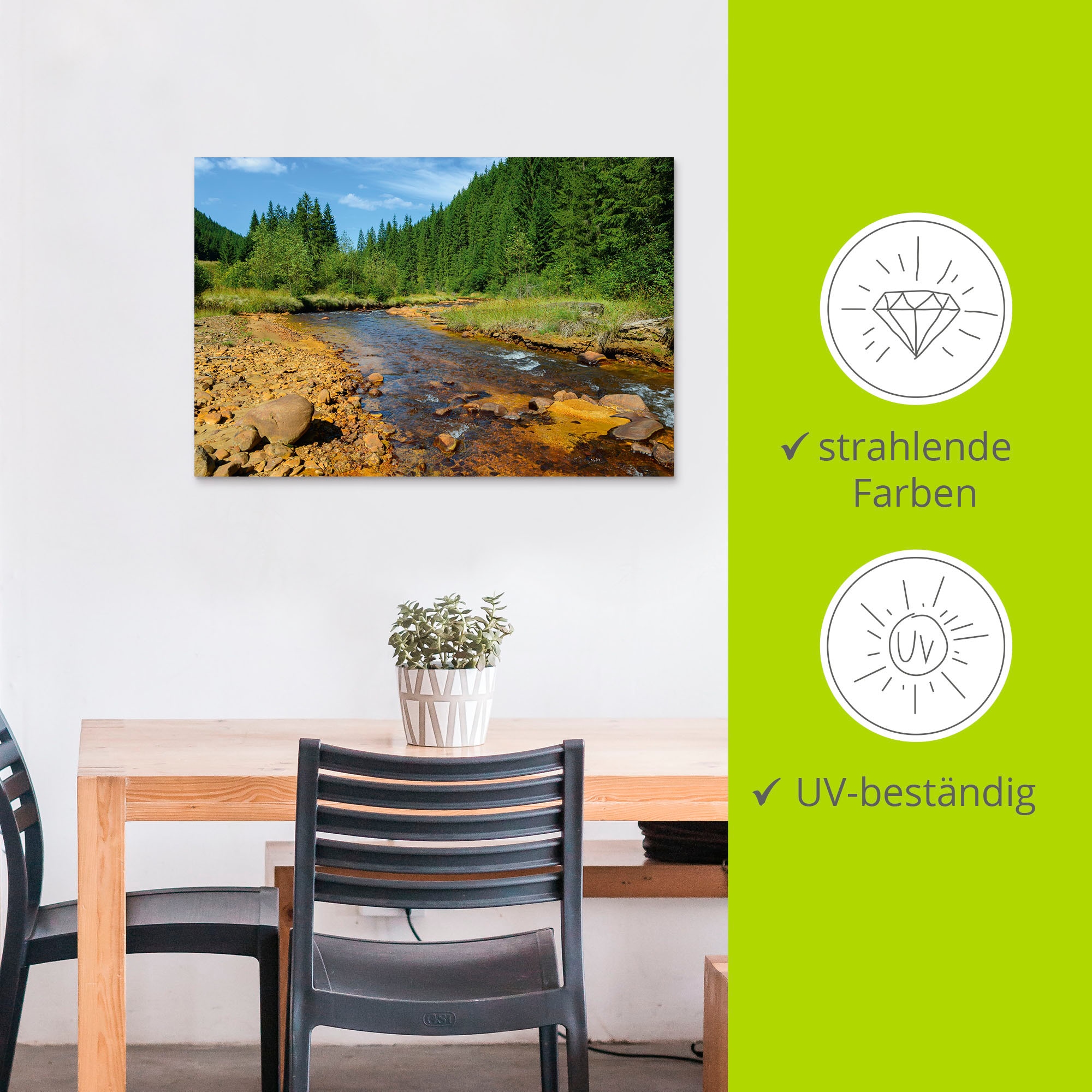 Artland Wandbild »Fluss Neagra, Caliman-Nationalpark«, Gewässer, (1 St.), als Alubild, Outdoorbild, Poster in verschied. Größen