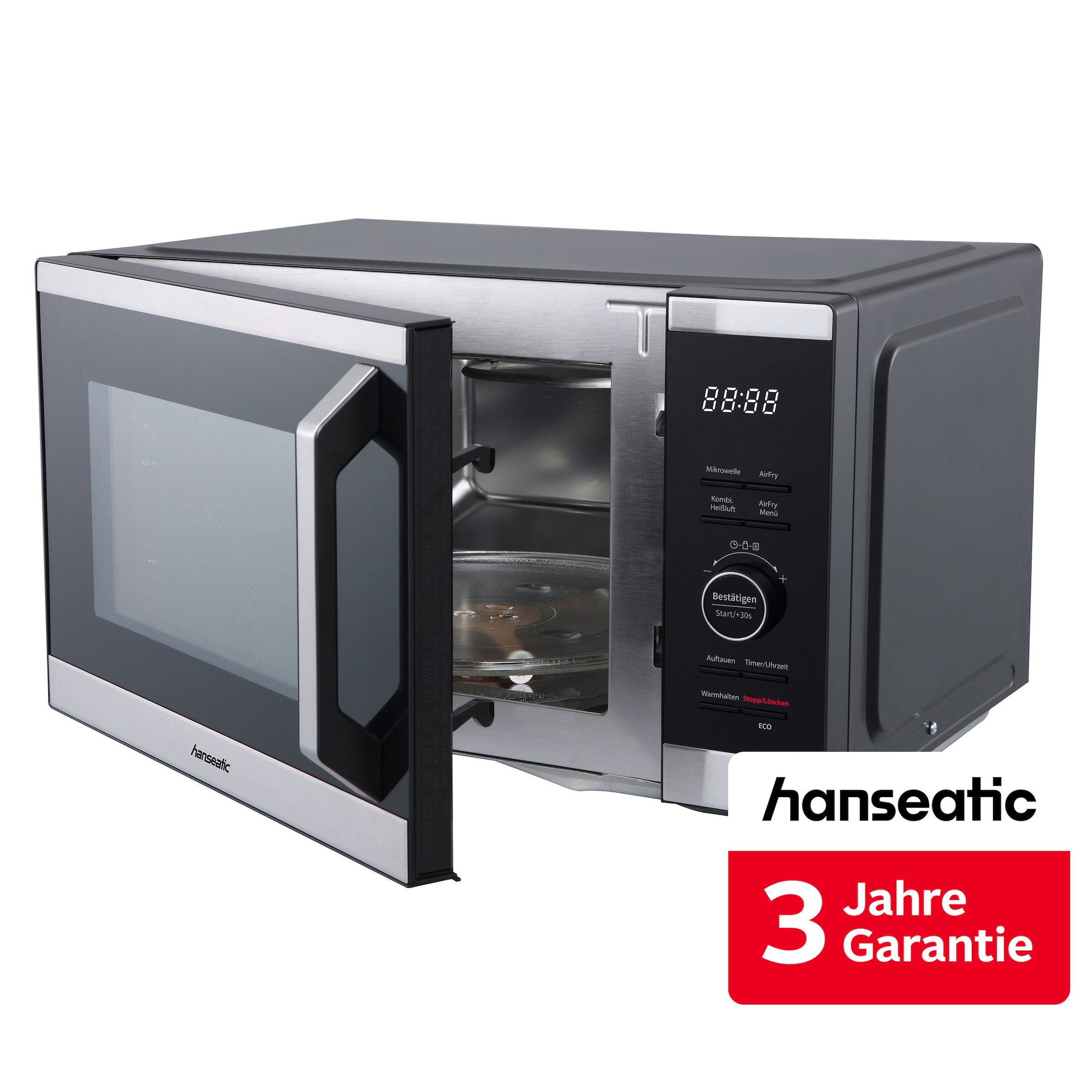 Hanseatic Mikrowelle "HM26SB3M, mit Airfry-Funktion" Heißluft Mikrowelle Umluft 1400 W inkl. 3 Jahre Herstellergarantie