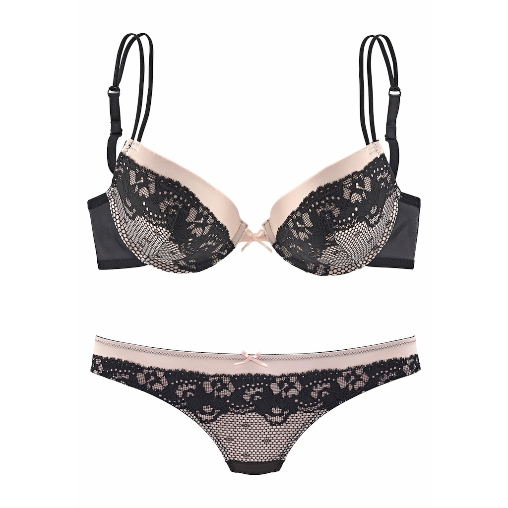 Melrose Set: Push-up-BH, (Set, 2 tlg., mit String)