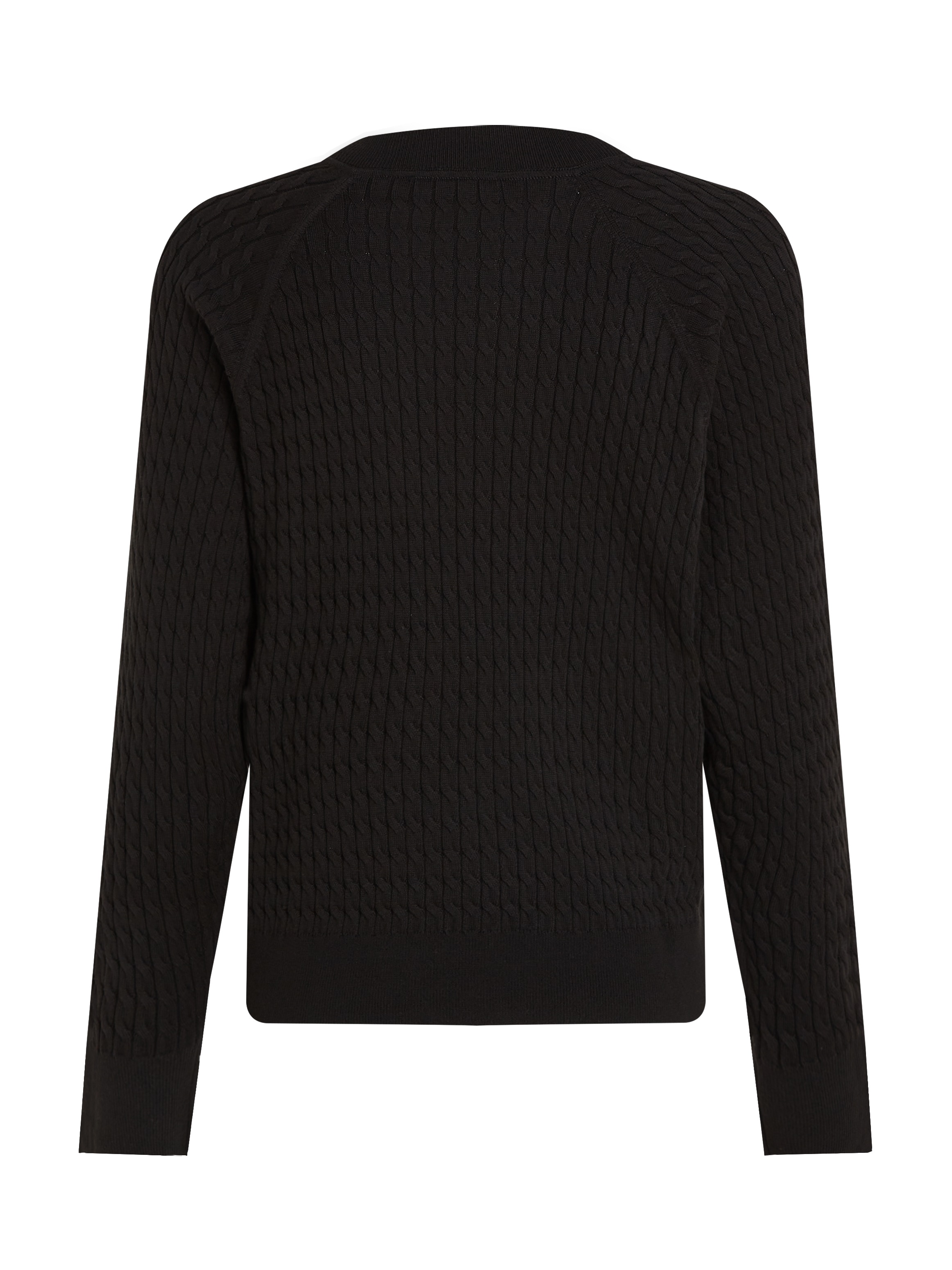 Tommy Hilfiger Rundhalspullover »CO CABLE C-NK SWEATER«, mit Zopfmuster