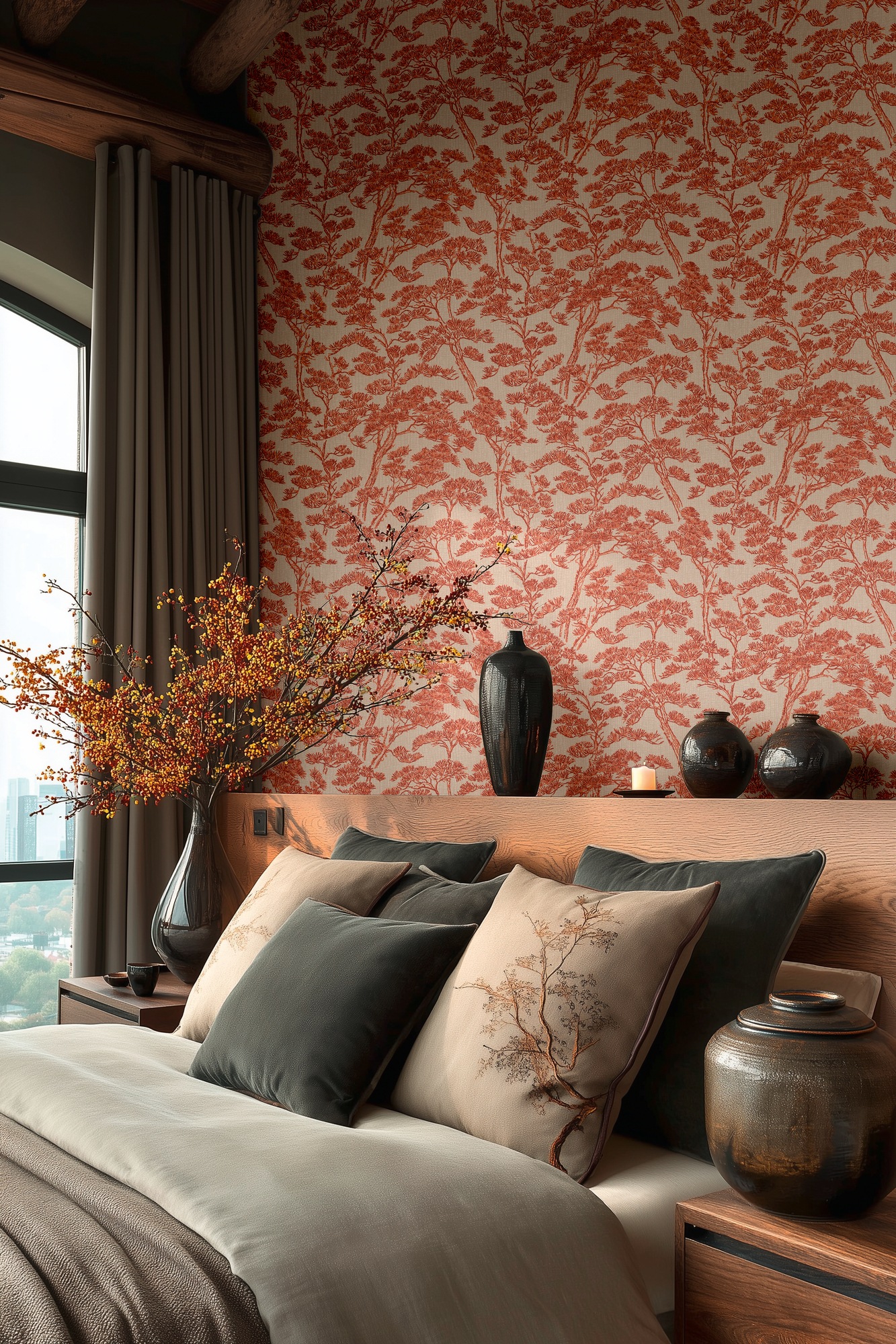 living walls Vliestapete »Vibes & Styles Lin – Zen Branches Vliestapete« floral leicht strukturiert inspiriertes Baumdesign mit feinen Linien und dezenter Struktur