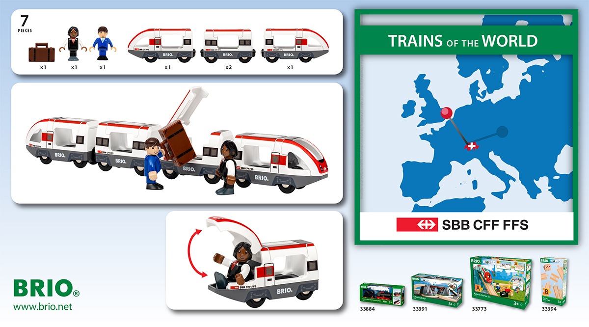 BRIO® Spielzeug-Zug »BRIO® WORLD, Trains of the World SBB-Zug (36090)«