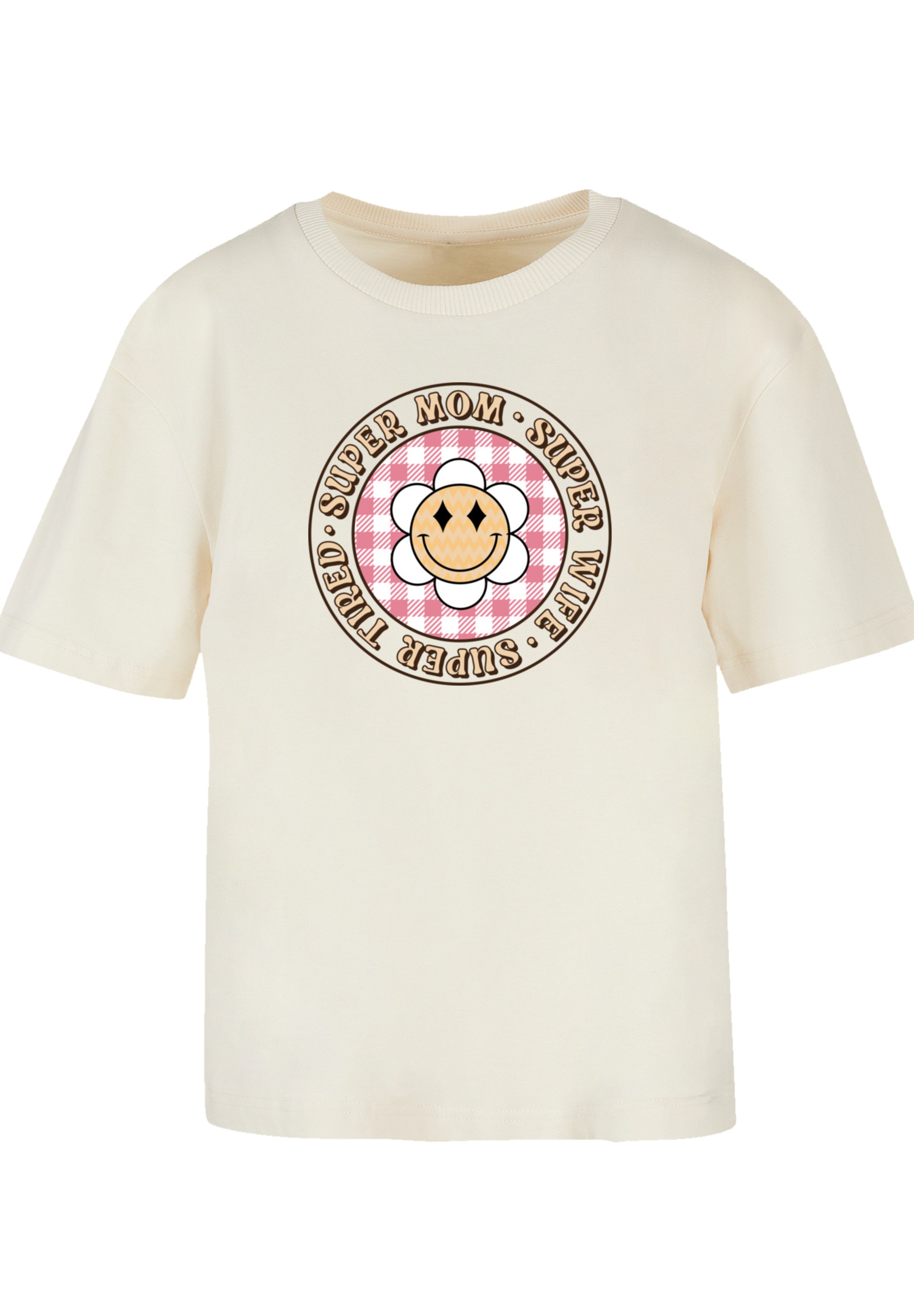 F4NT4STIC T-Shirt »Muttertag super müde Mama Retro Blumen«, Premium Qualität