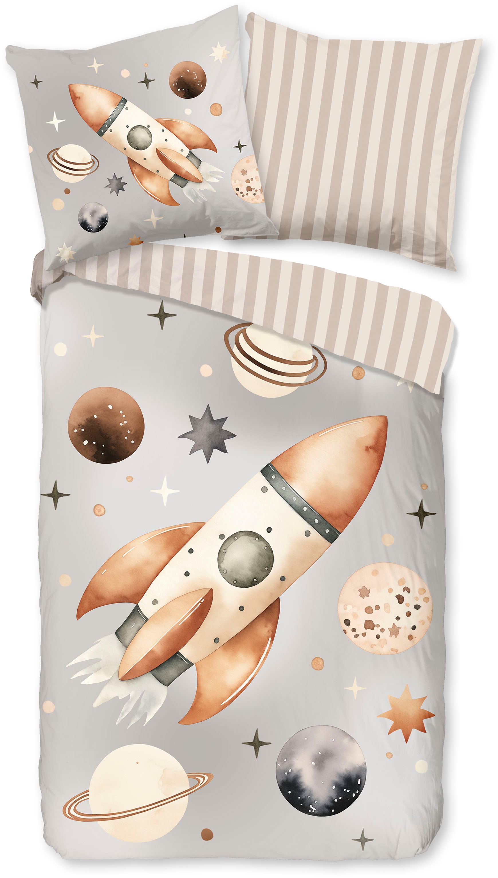 good morning Kinderbettwäsche "Exploree" 2 Stk. Baumwolle, Renforcé, Wendeo günstig online kaufen