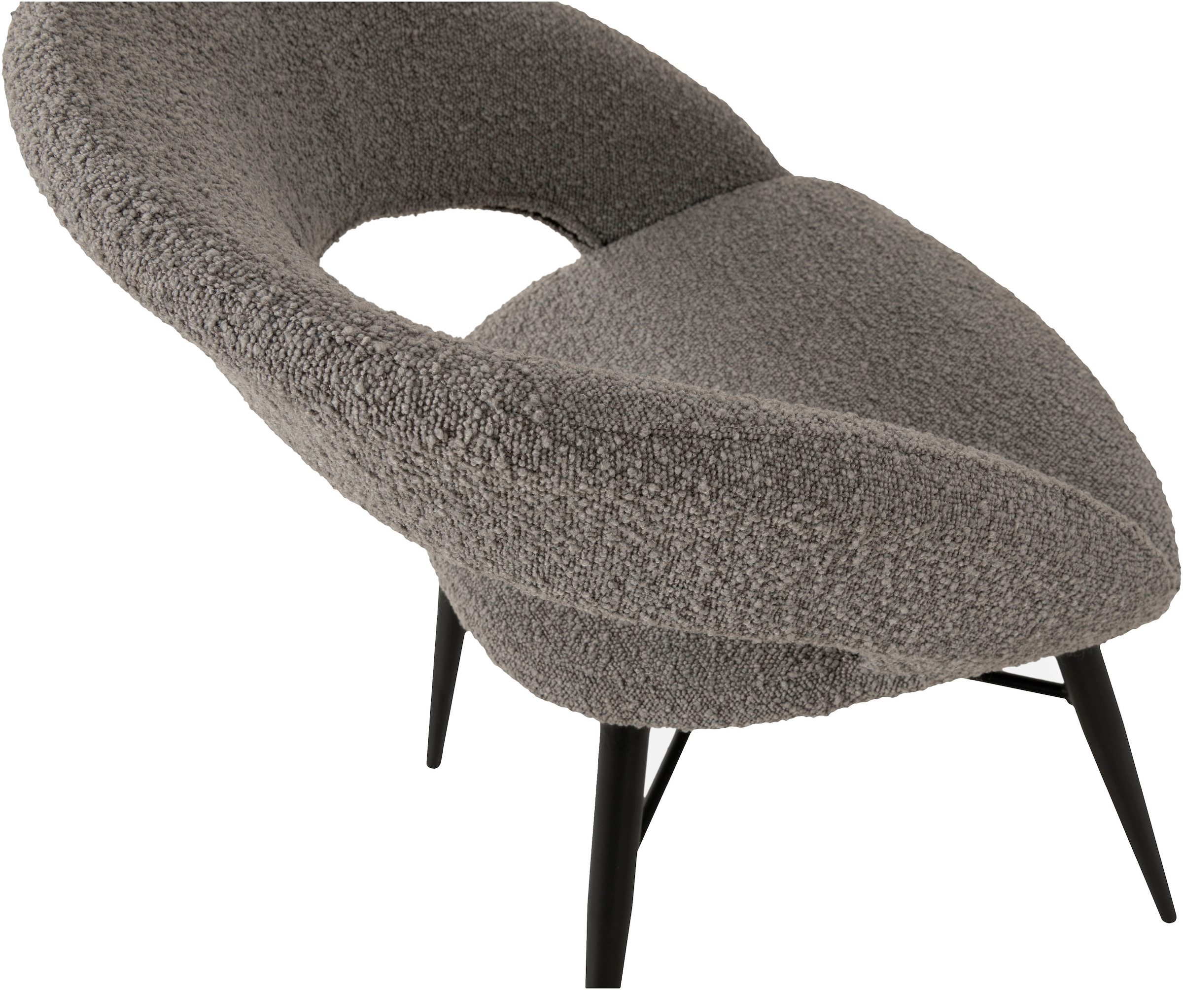 OMG Design Esszimmerstuhl »Marley«, (Set), 2 St., Stoff, mit modernem Cut-Out, Bouclé Bezug