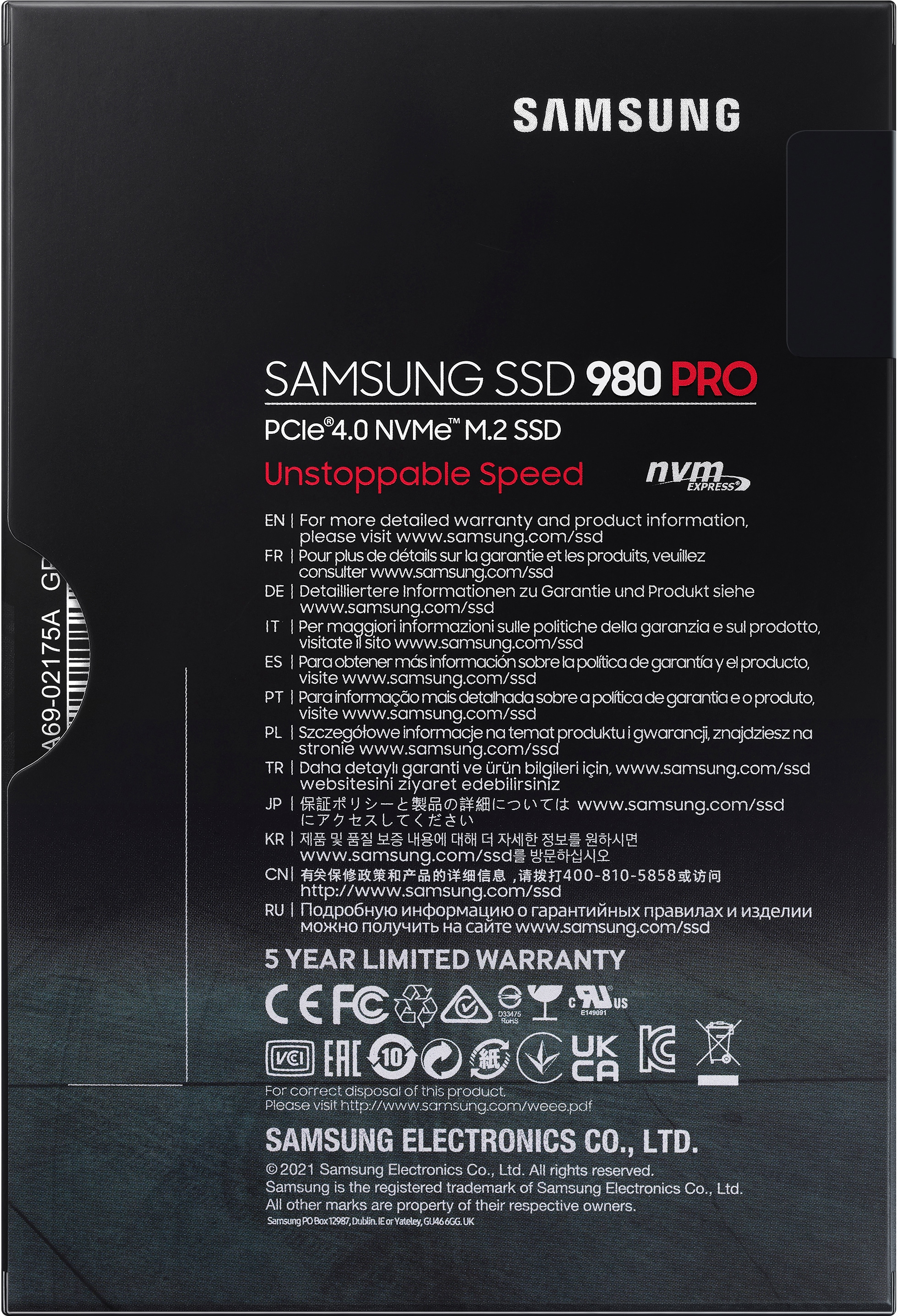 Samsung interne SSD »980 PRO«, Anschluss M.2 PCIe 4.0, Playstation 5 kompatibel, PCIe® 4.0 NVMe™, M.2