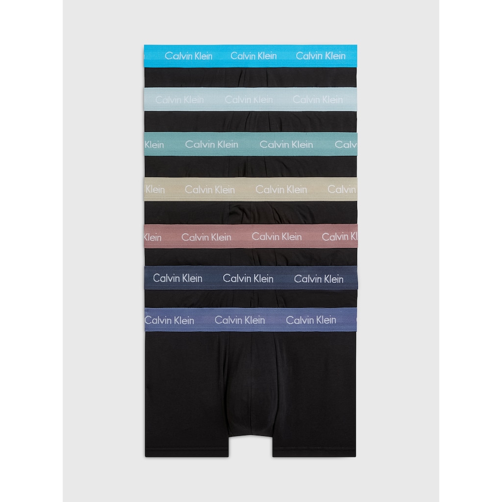 Calvin Klein Underwear Trunk, (Packung, 7 St., 7er-Pack), mit kontrastfarbenem Logobund