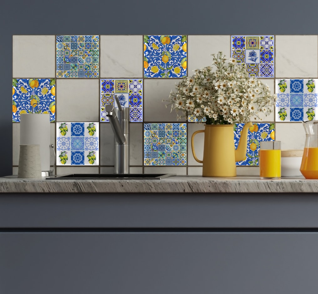 queence Fliesenaufkleber "Bunte Ornamente" selbstklebend, 12er Set günstig online kaufen