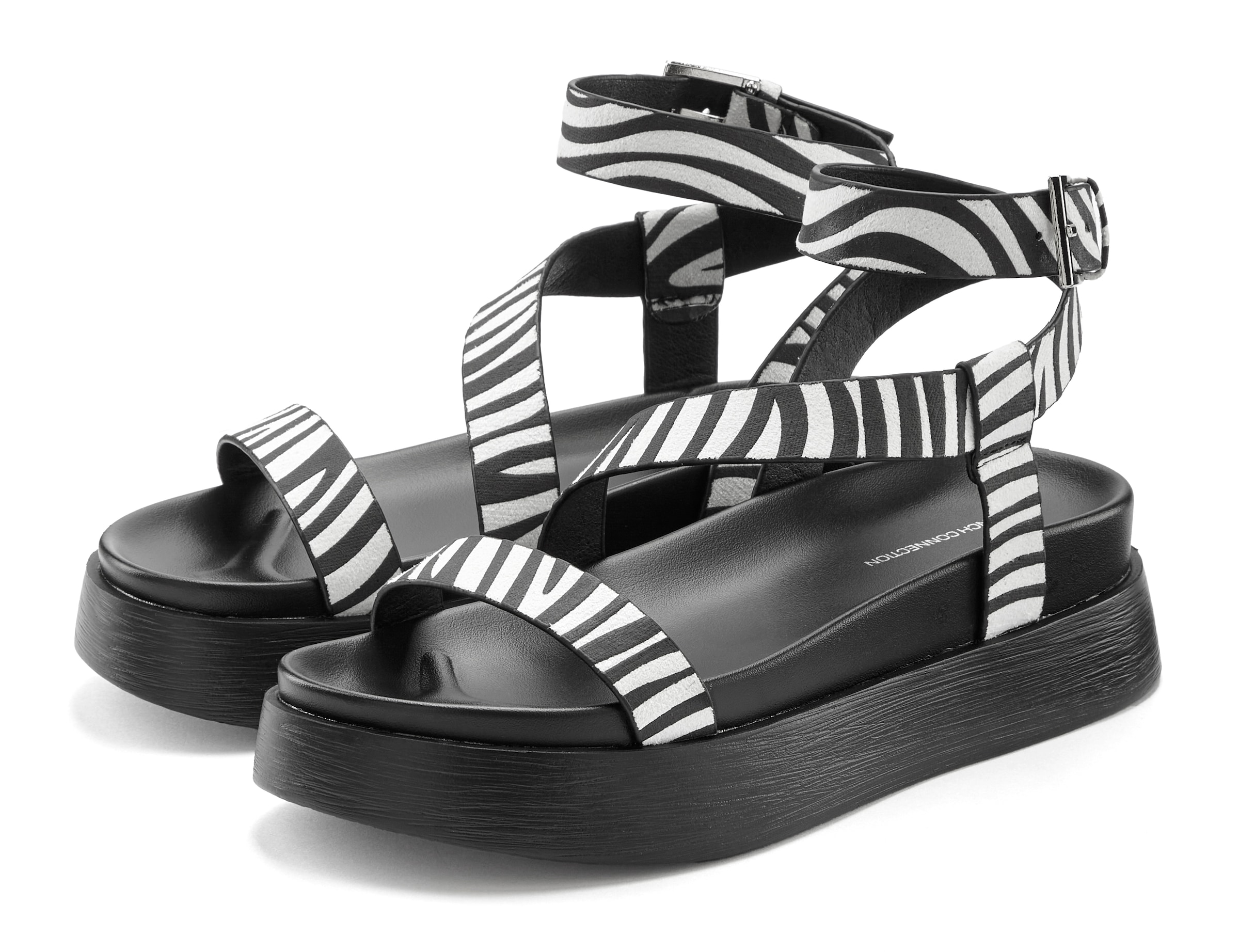 French Connection Sandale "Sommerschuh, Plateausandale, Plateausandalette," Sommerschuh, Sandalette, offener Schuh, Pantolette