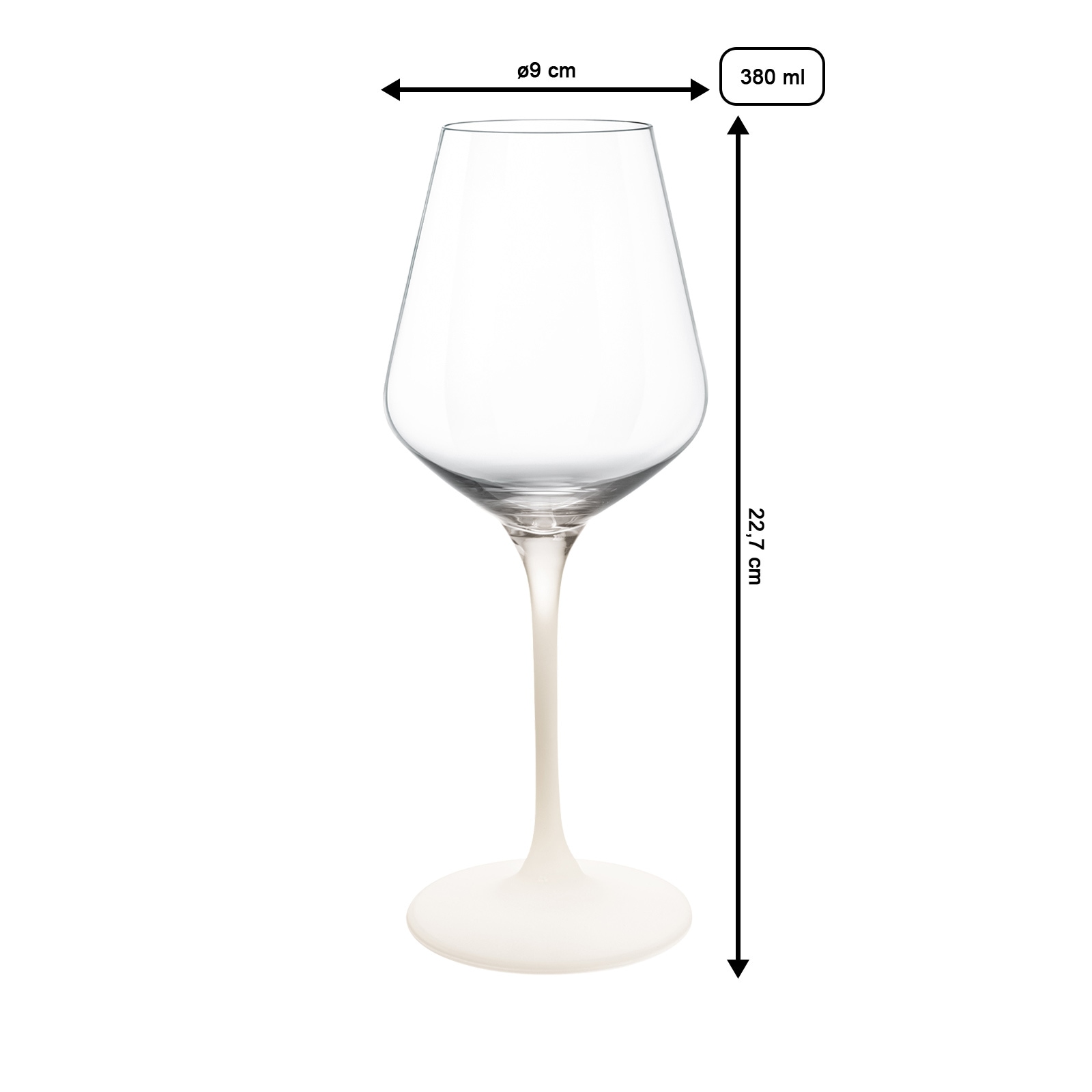 Villeroy & Boch Weißweinglas »Weißweingläser Manufacture Rock 380 ml 4er Set weiß-transparent«