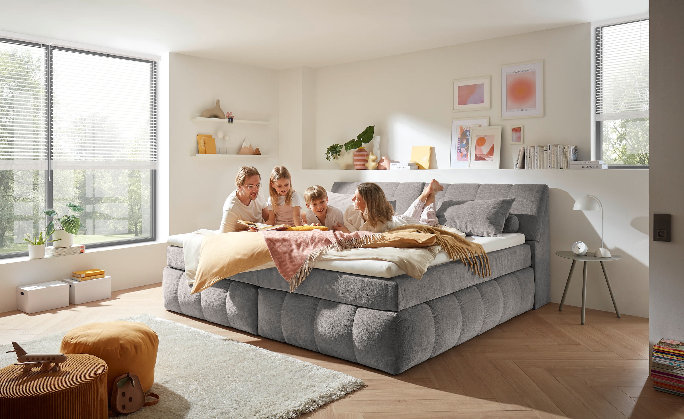 ED EXCITING DESIGN Boxspringbett »Elkford, Familienbett in der Größe 240x200cm«