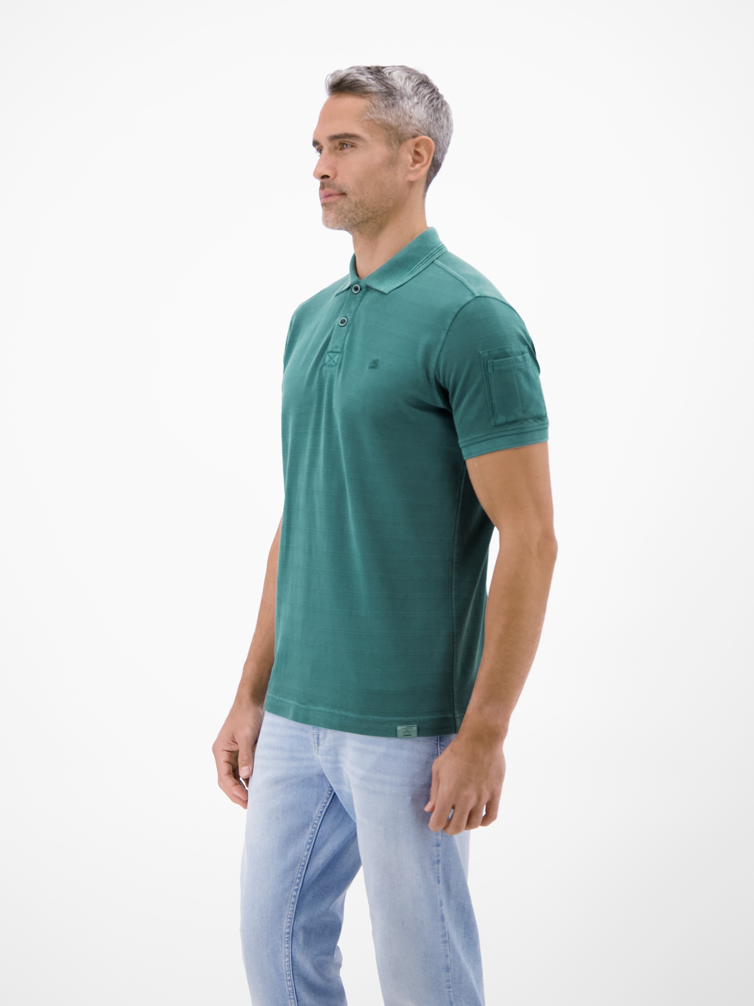 Thumbnail - LERROS Poloshirt "Poloshirt, unifarben aus gestreiftem Piqué-Gewebe"