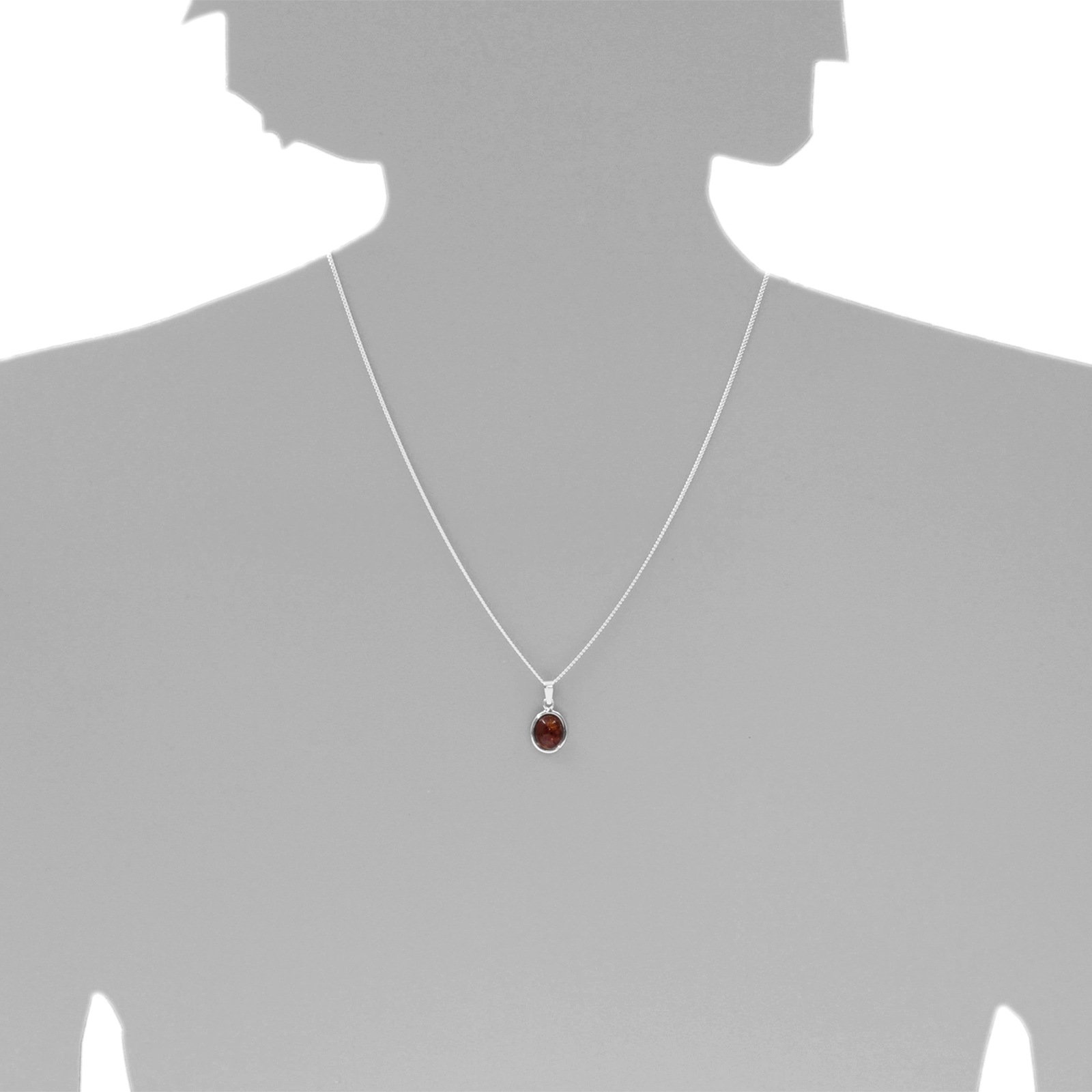 Ostsee-Schmuck Collier Pendentif Classic Argent 60cm 2