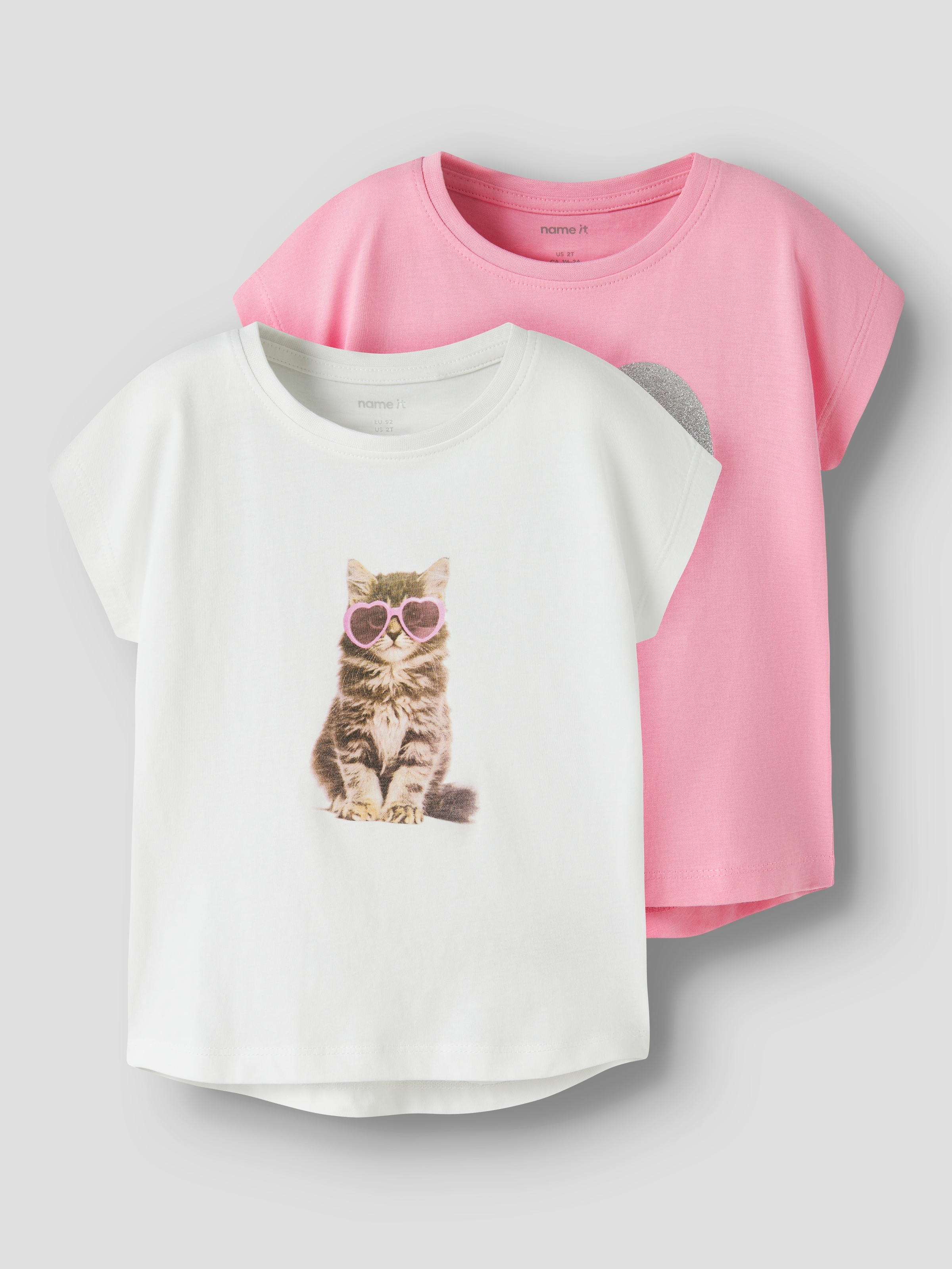 Name It T-Shirt "NMFVOTIA 2P CAPSL TOP" Packung, 2 Baumwolle, loose fit