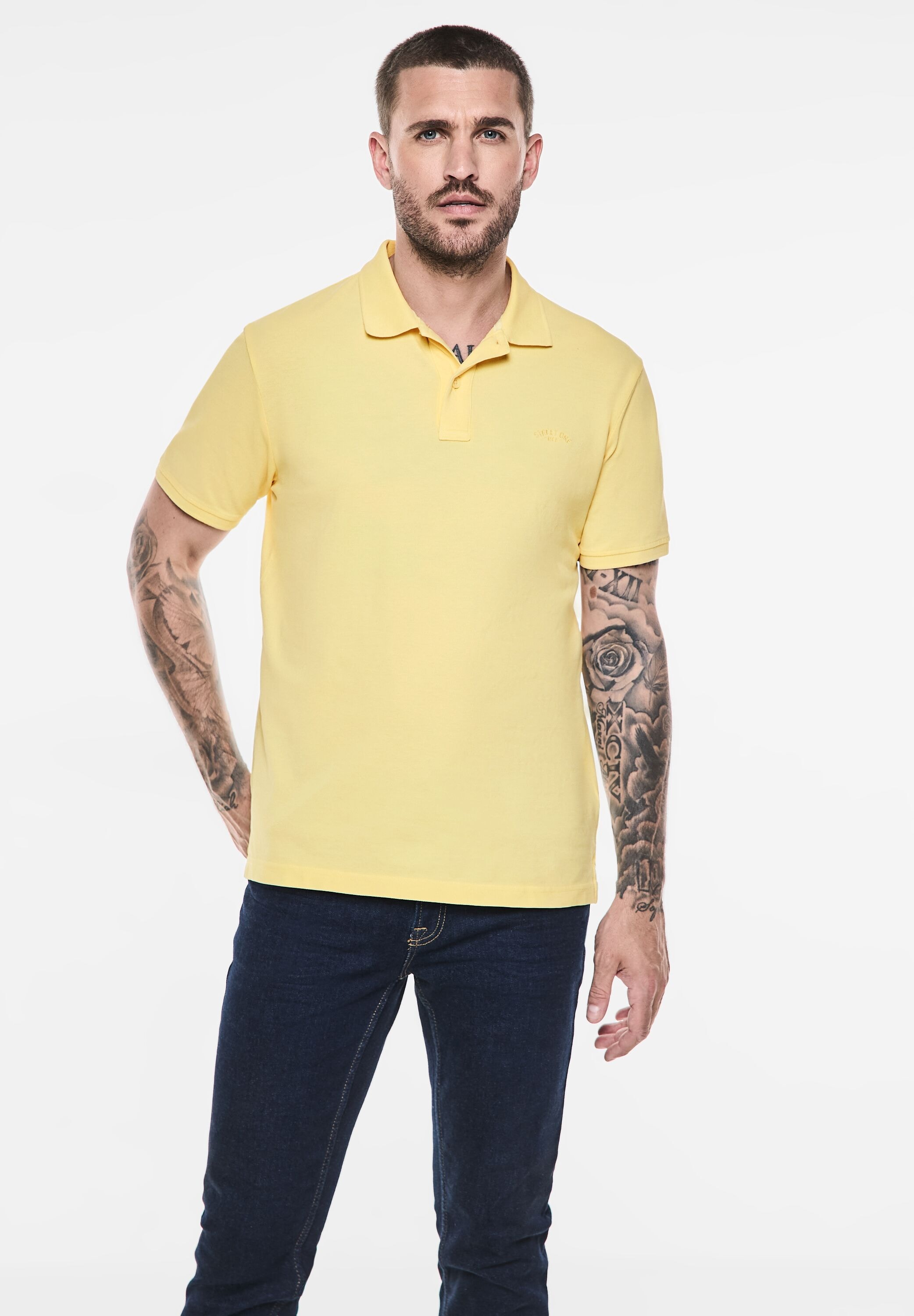 STREET ONE MEN Poloshirt, aus reiner Baumwolle