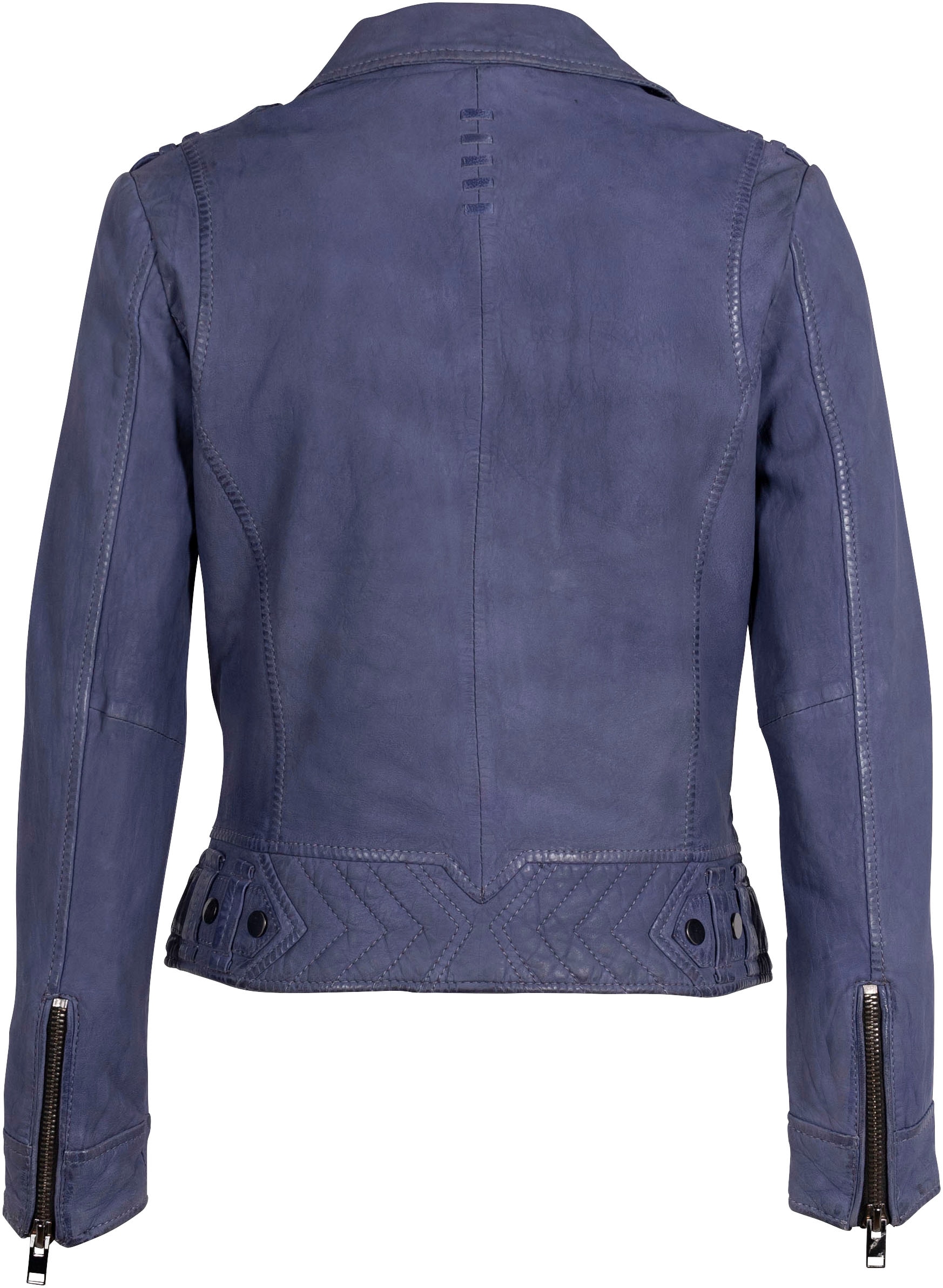 Mauritius Lederjacke »2Wtashi«, mit Schulterklappen, mit Nieten, mit Zipper-Taschen