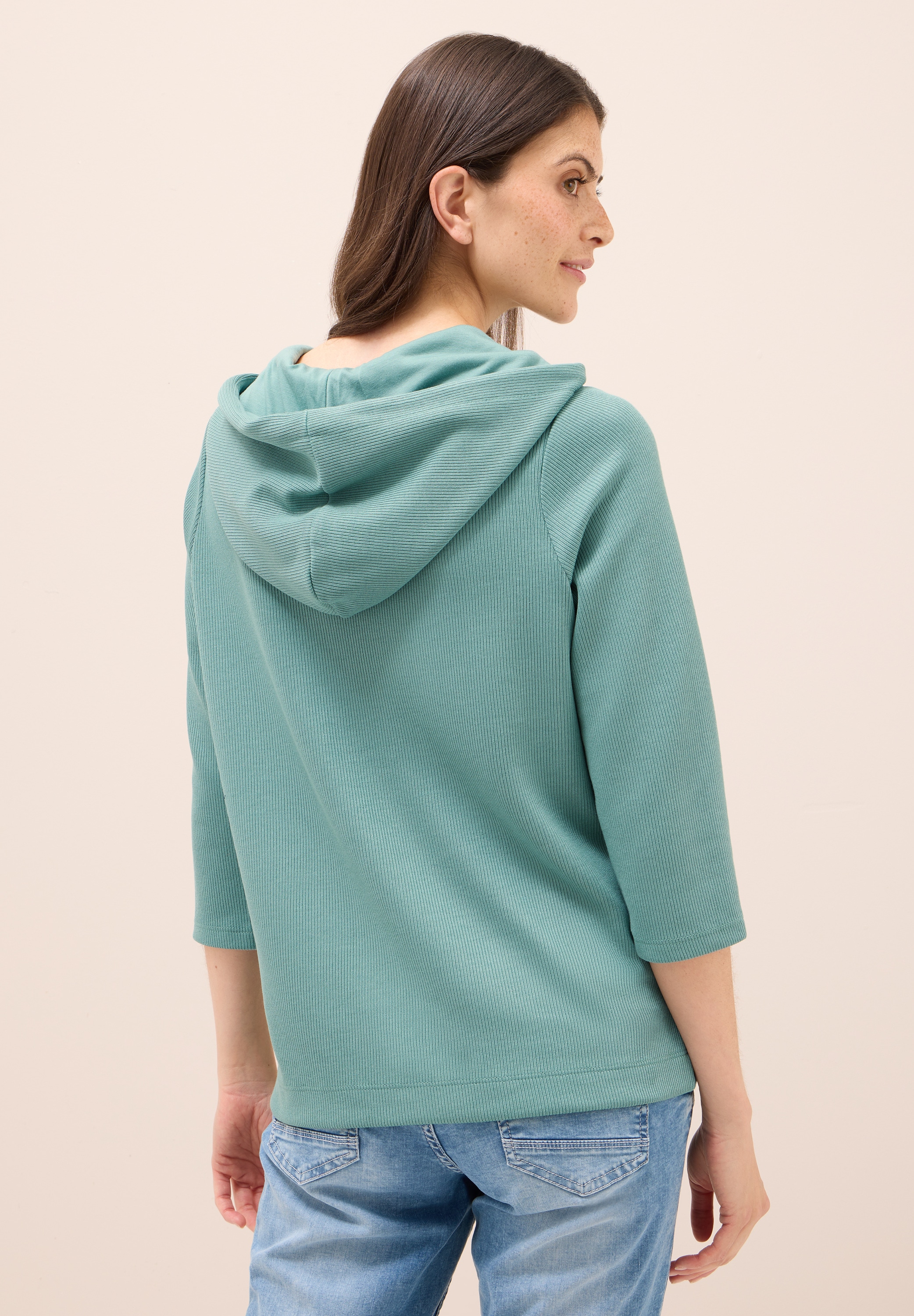 Cecil Kapuzenshirt, mit Materialmix