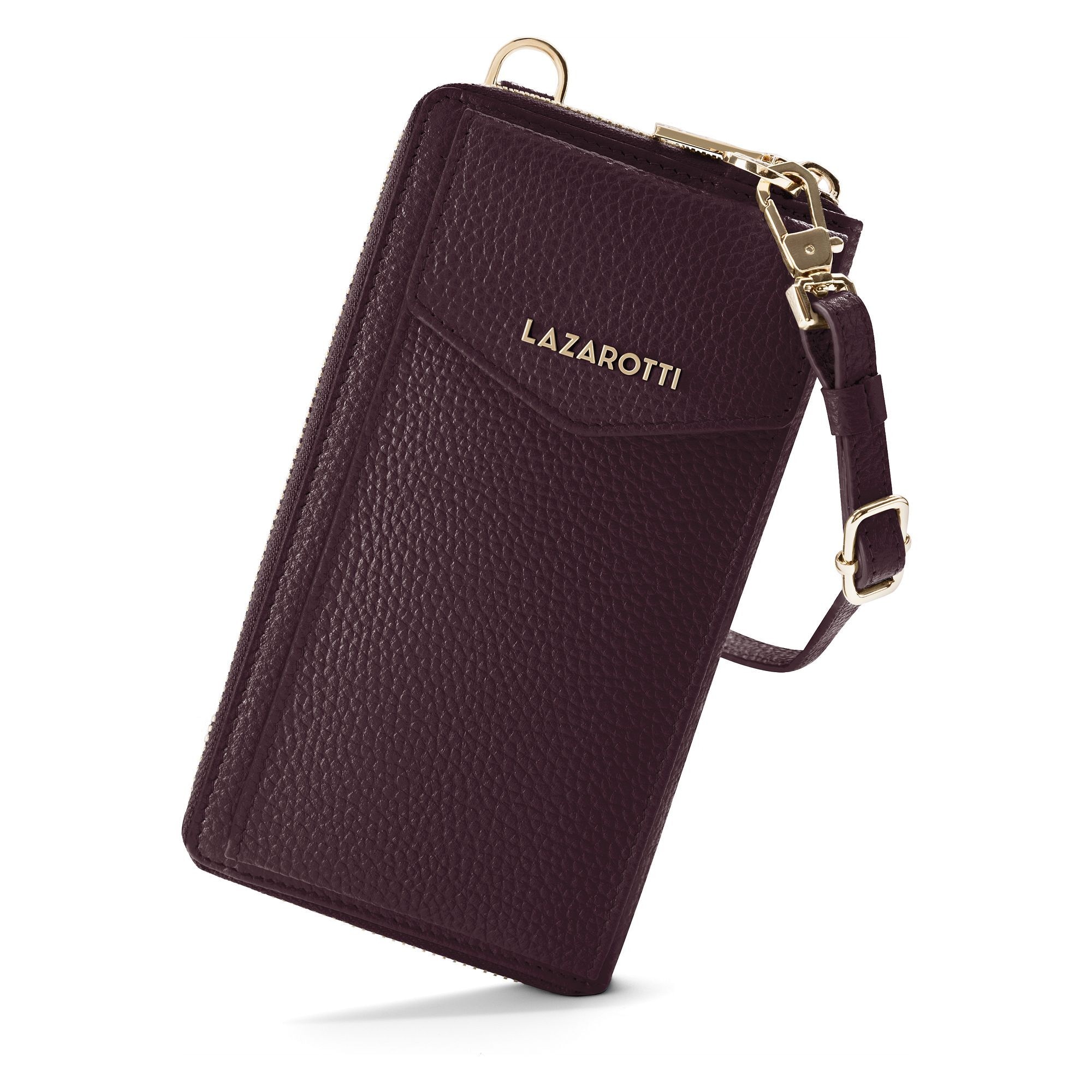 Lazarotti Smartphone-Hülle »Bologna Leather Zip-Around Geldbörse Handytasche Leder 19 cm«