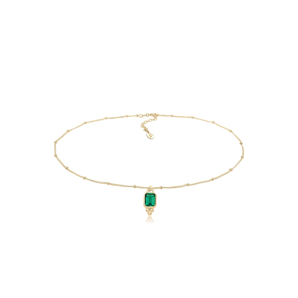 Elli Premium Collierkettchen »Choker Kugelkette Quartz Edelstein 925 Silber«