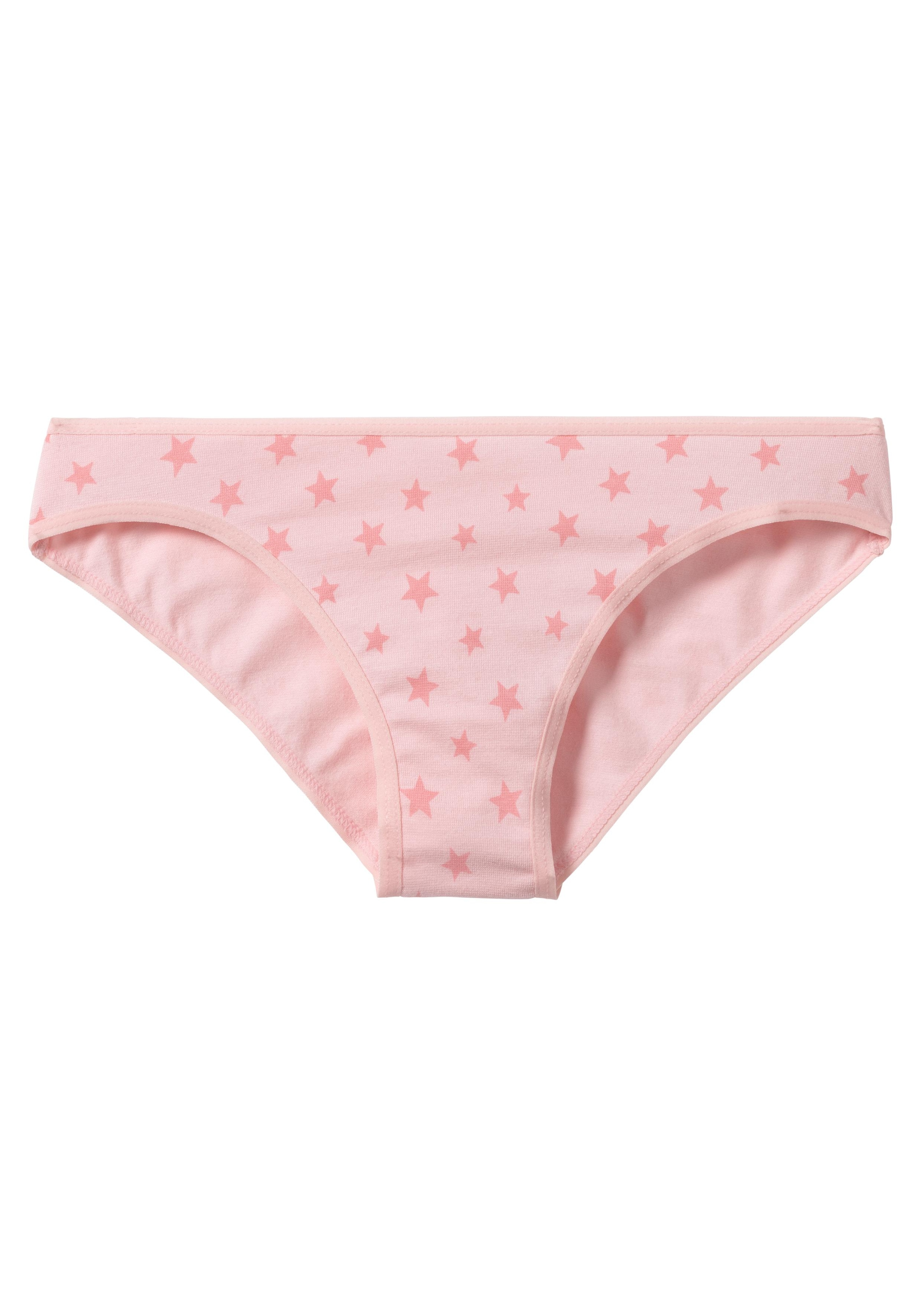 petite fleur Bikinislip, (Packung, 8 St.), mit Sternen-Print und unifarben