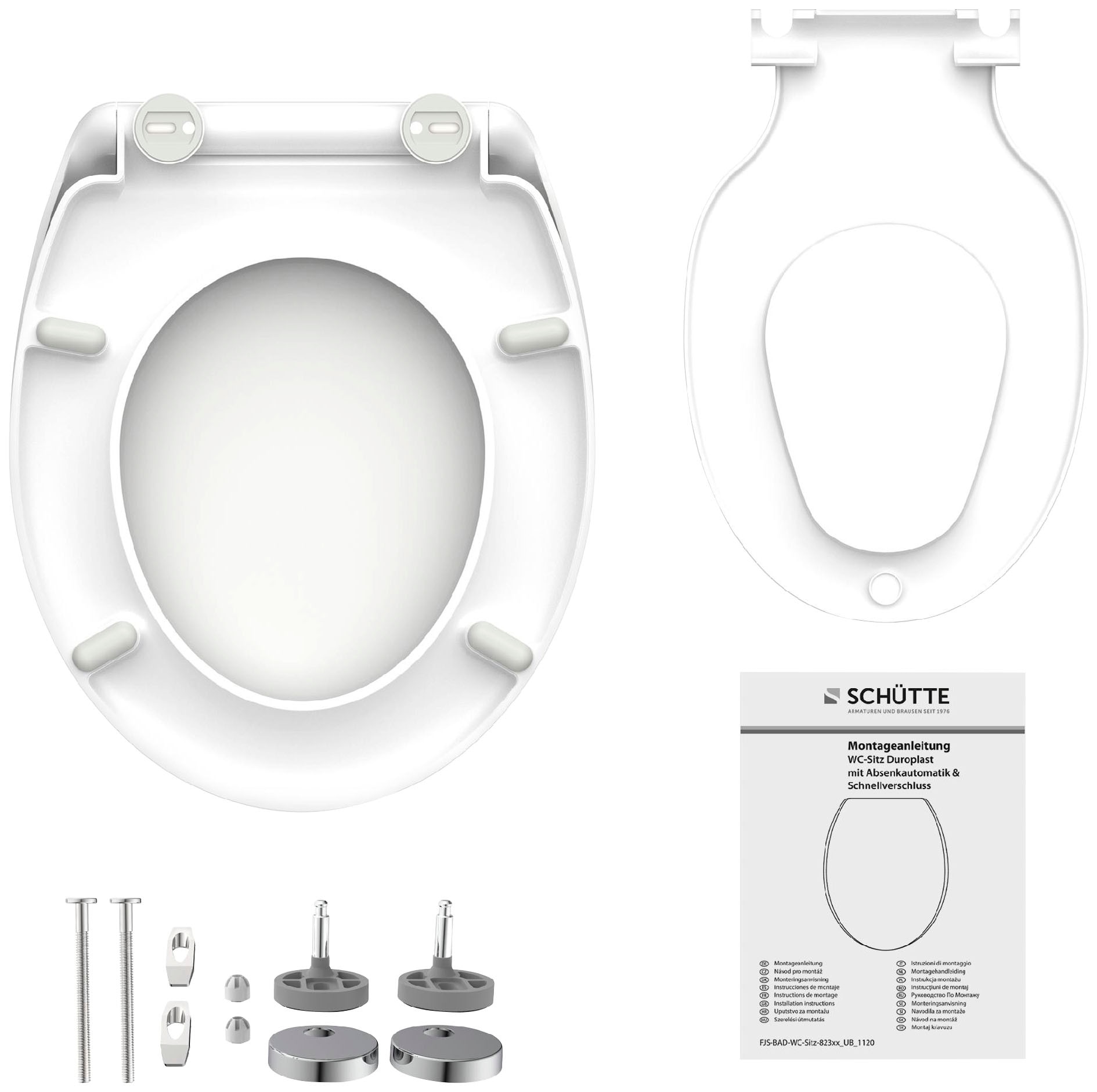 Schütte WC-Sitz "FAMILY WHITE", Duroplast, Absenkautomatik, Schnellverschlu günstig online kaufen