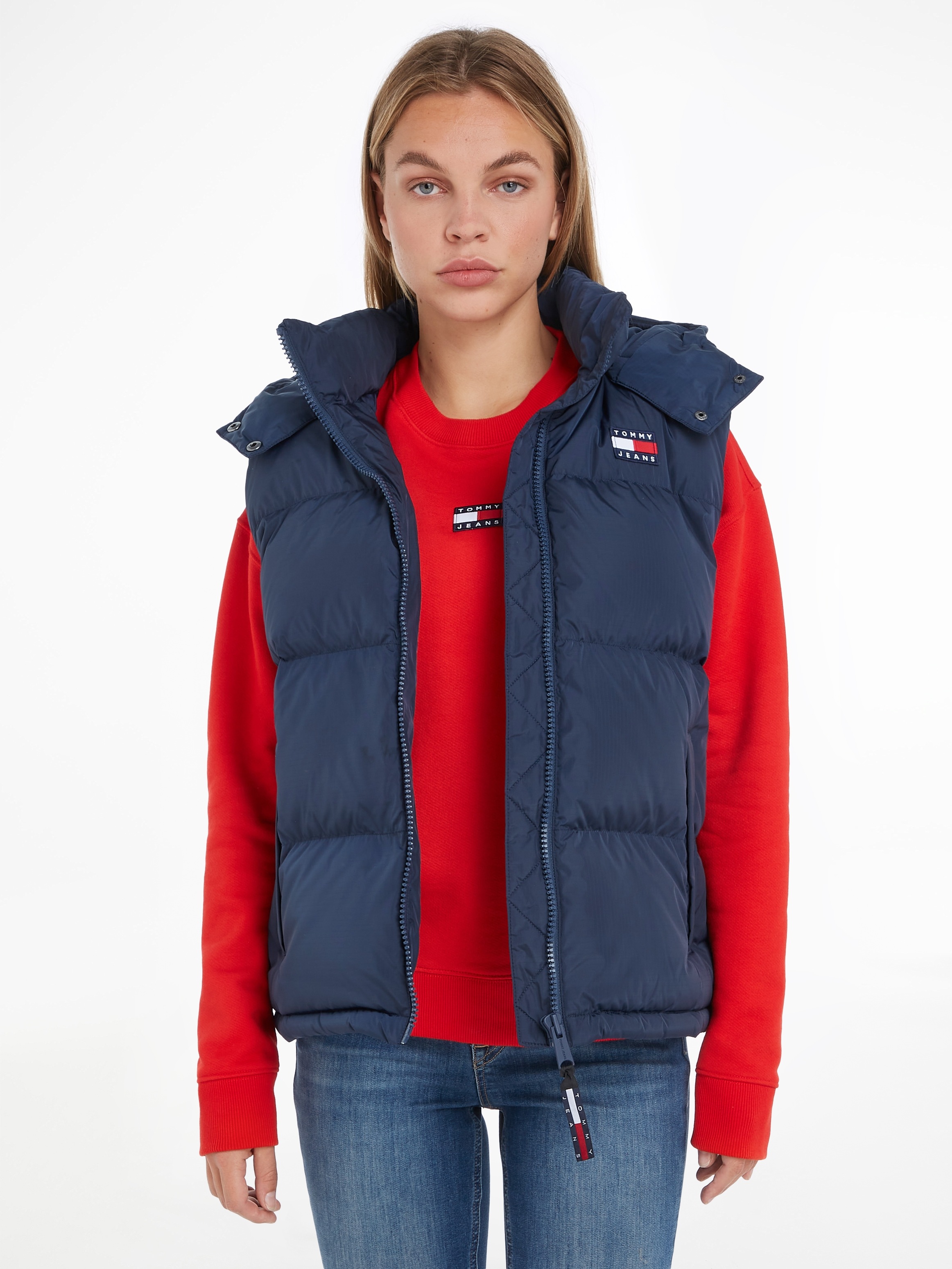 Tommy Jeans Steppweste "TJW ALASKA PUFFER VEST", mit Aufhänger am Kragen günstig online kaufen