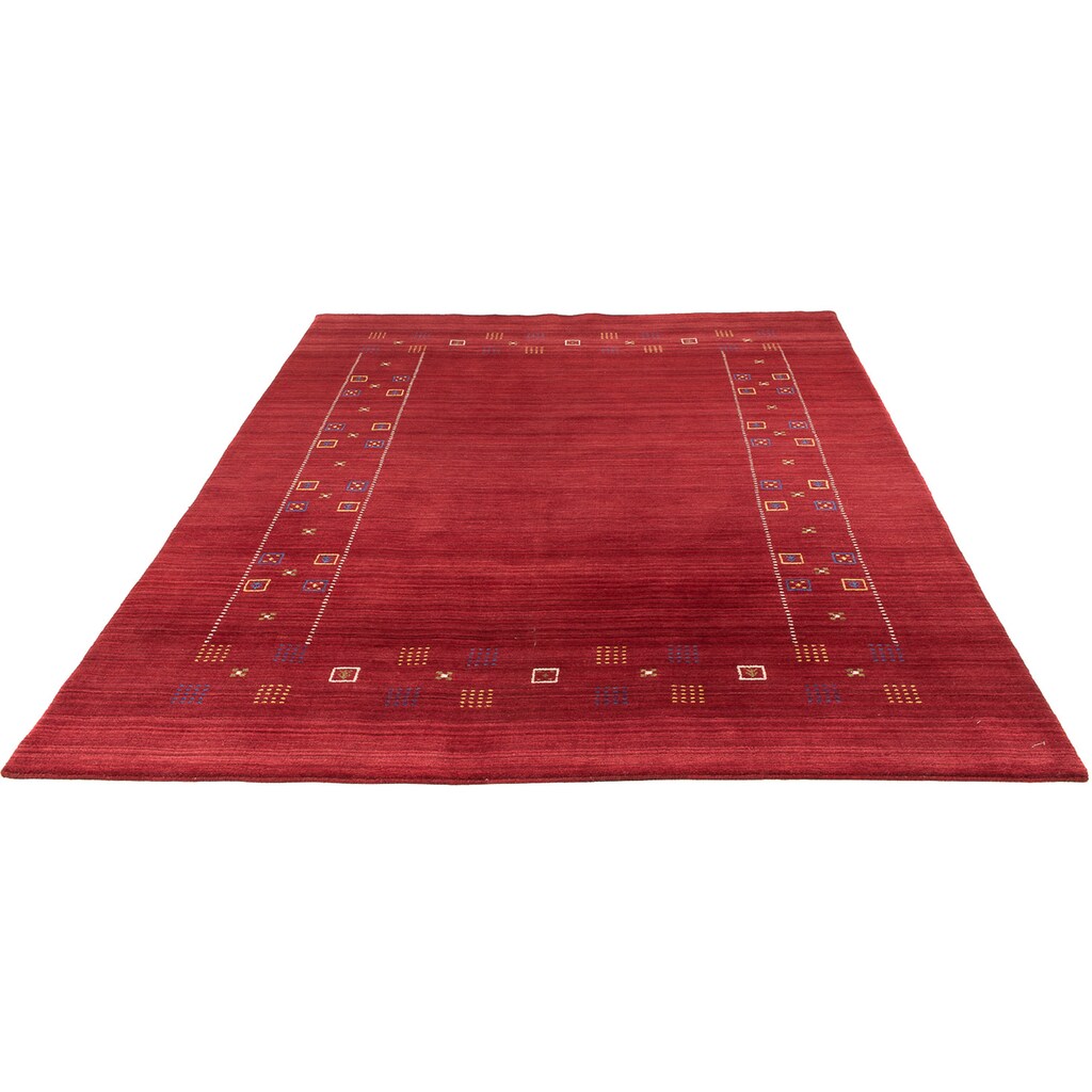 morgenland Wollteppich »Gabbeh - Loribaft Softy - 240 x 170 cm - dunkelrot«, rechteckig