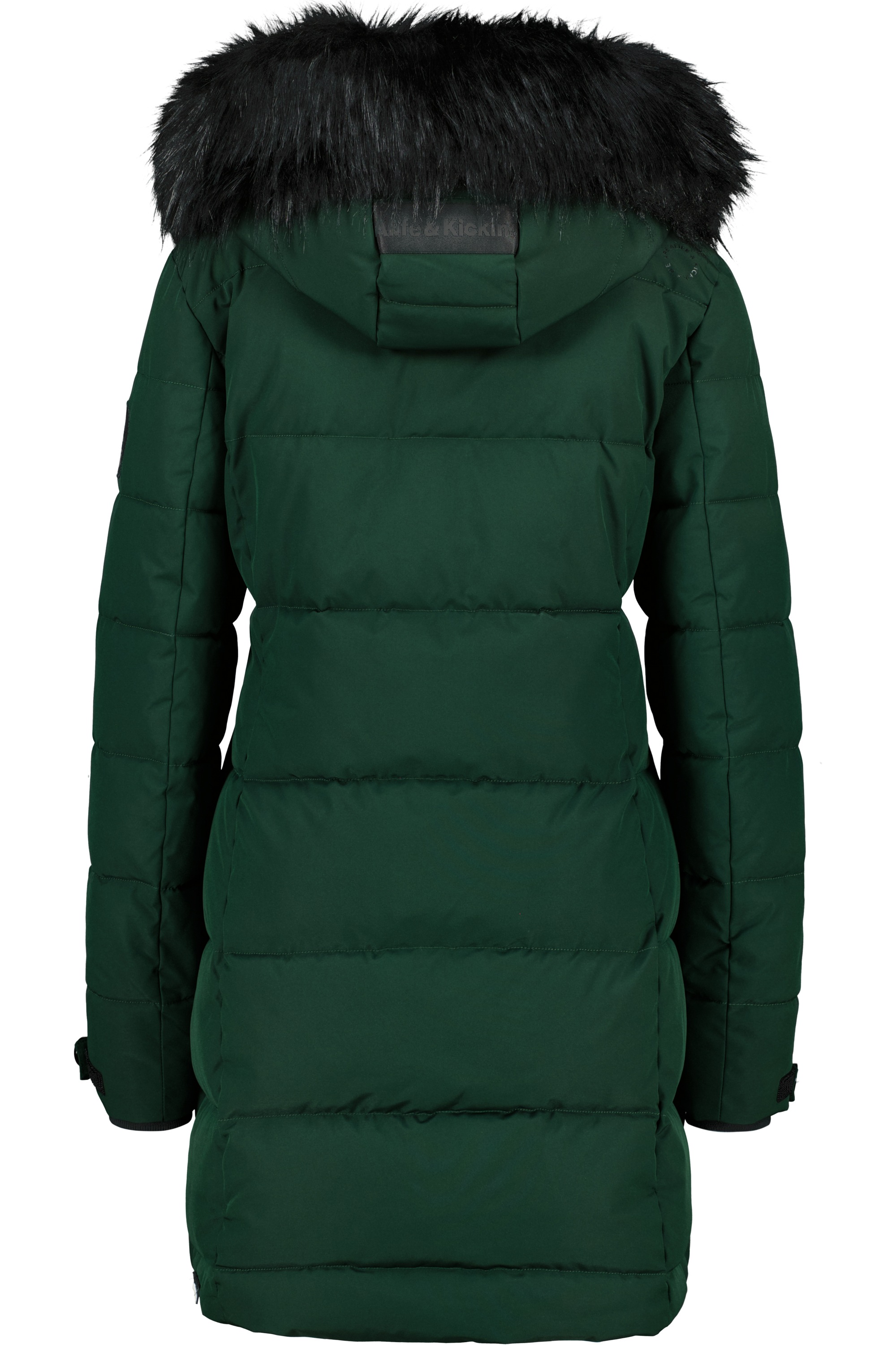 Alife & Kickin Winterjacke »Damen AmaliaAK A«, mit Kapuze, Lange gefütterte Damenwinterjacke mit abnehmbarer Kunstfellkapuze