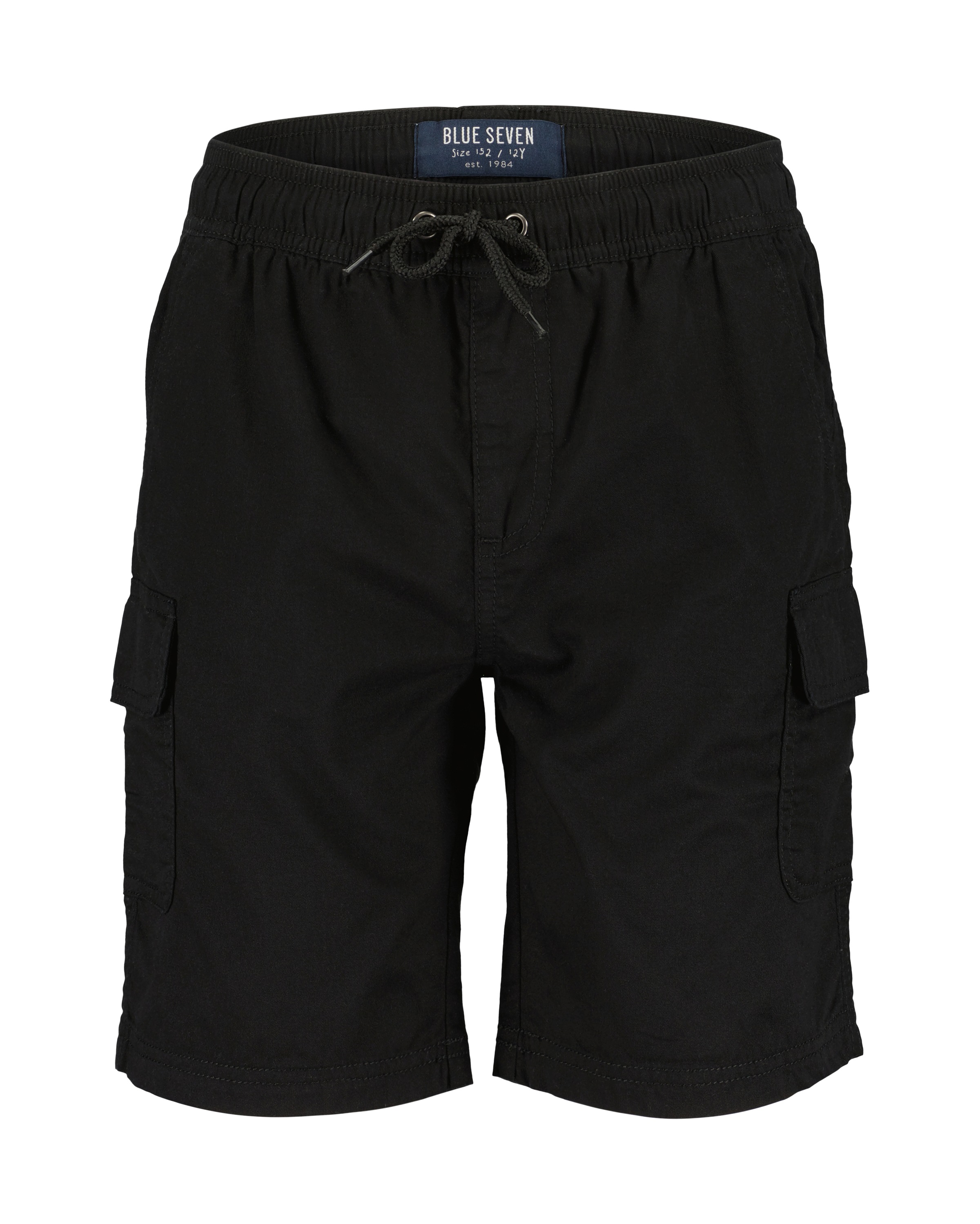 Shorts BLUE SEVEN "Blue Seven Cargoshorts", Jungen, Gr. 176, 9990, schwarz, 100% Baumwolle, relaxed fit, Hosen Shorts