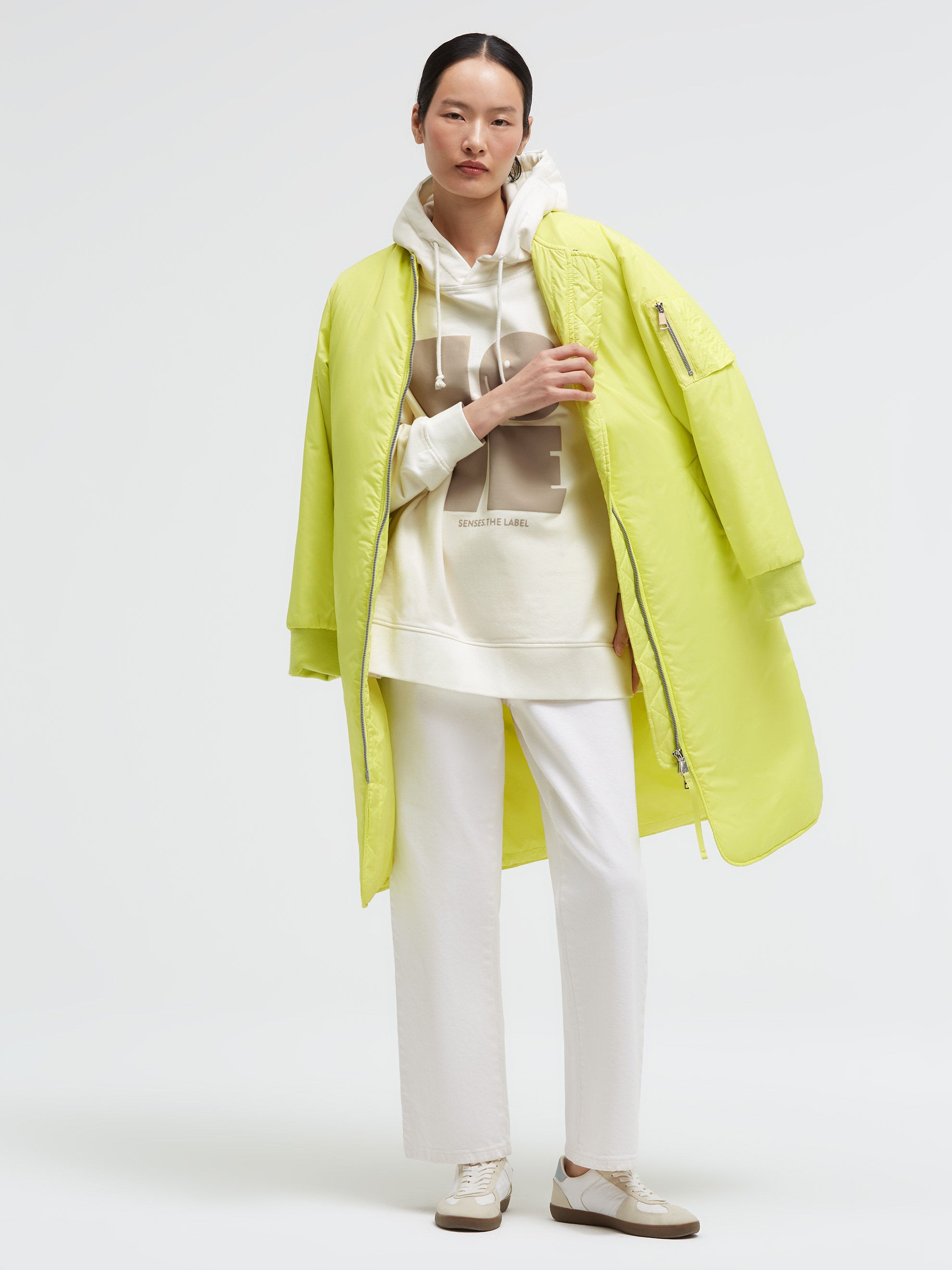 SENSES.THE LABEL Kapuzensweatshirt , mit Seitenschlitze
