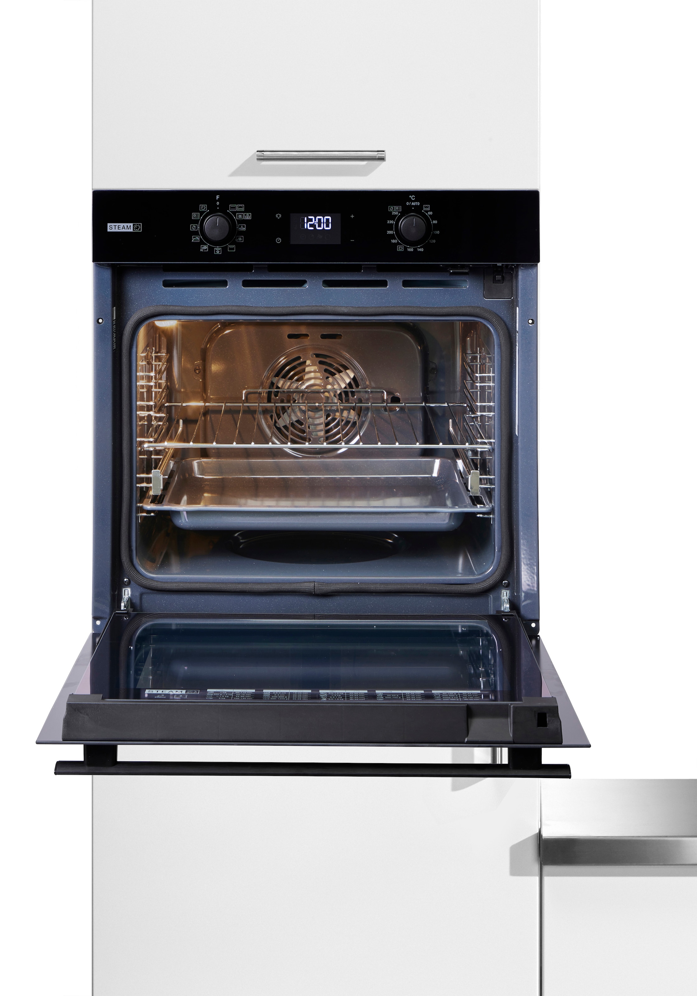 BAUKNECHT Backofen »BBA2S85PU1AK« mit 1-fach-Teleskopauszug mit Pyrolyse-Selbstreinigung AirFry-Funktion – die gesündere Alternative zur Fritteuse