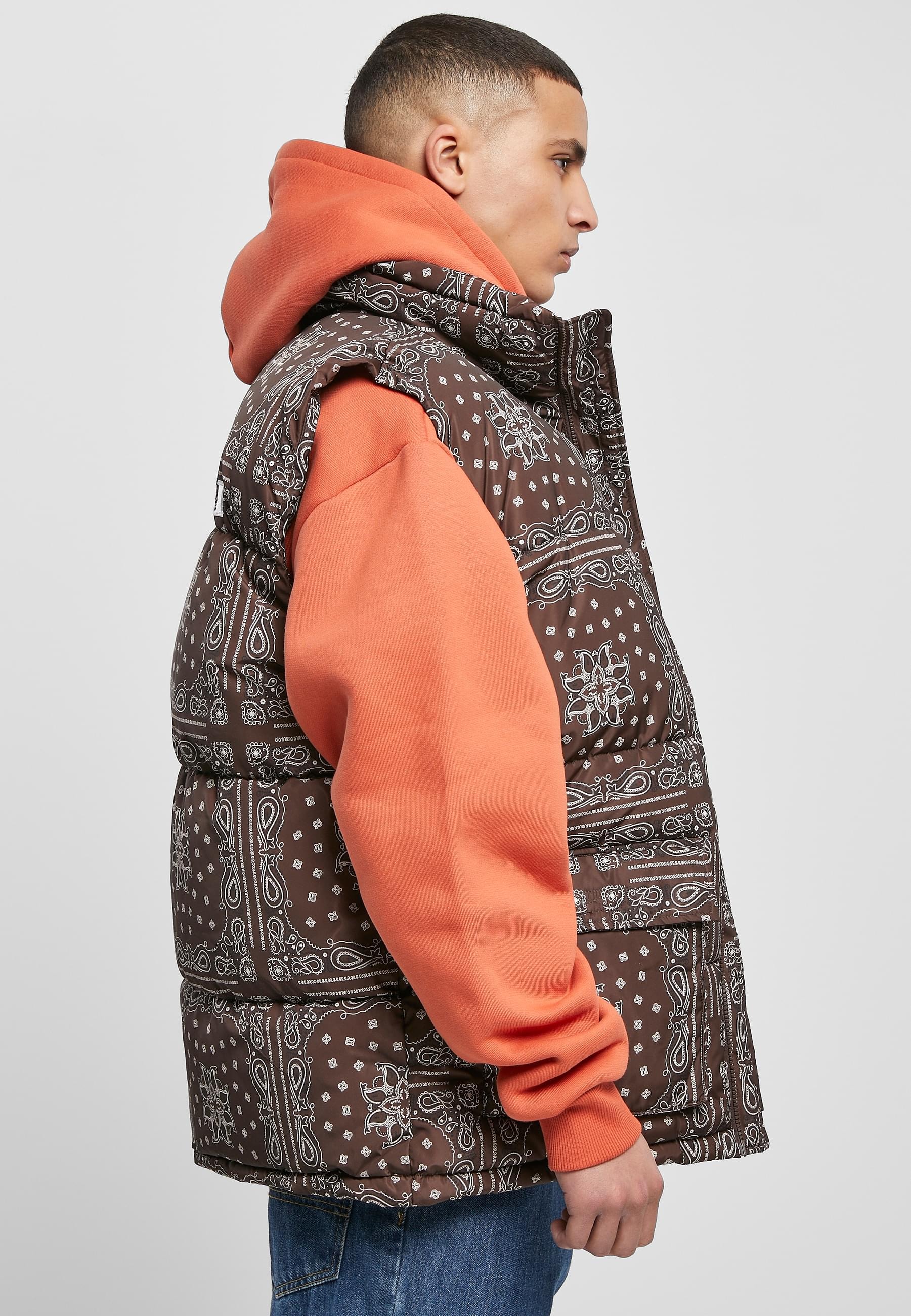 Karl Kani Jerseyweste »Karl Kani Herren KM224-061-1KK OG Paisely Puffer Vest«, (1 tlg.)
